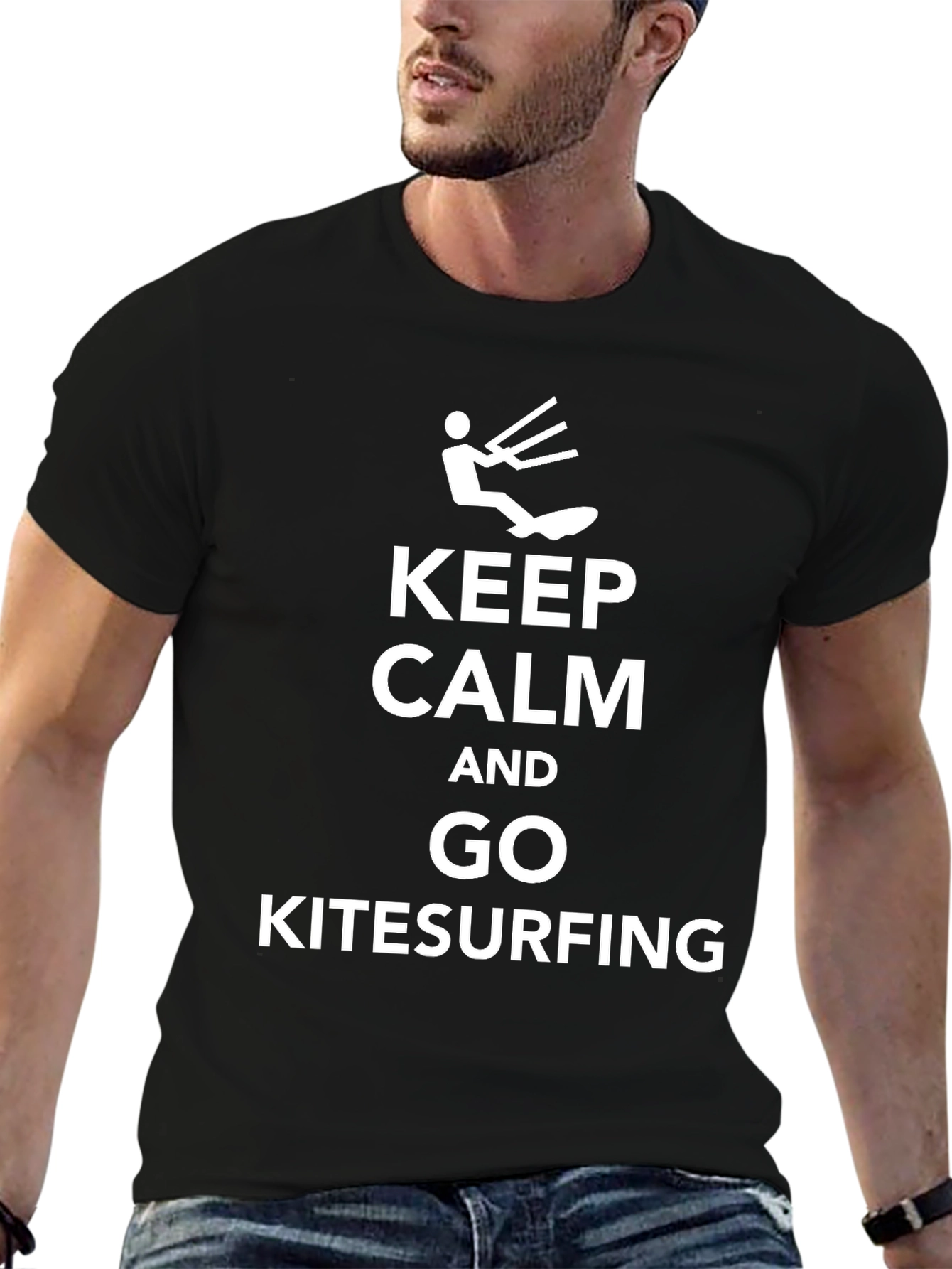Keep Calm Kitesurfing Graphic T-Shirt