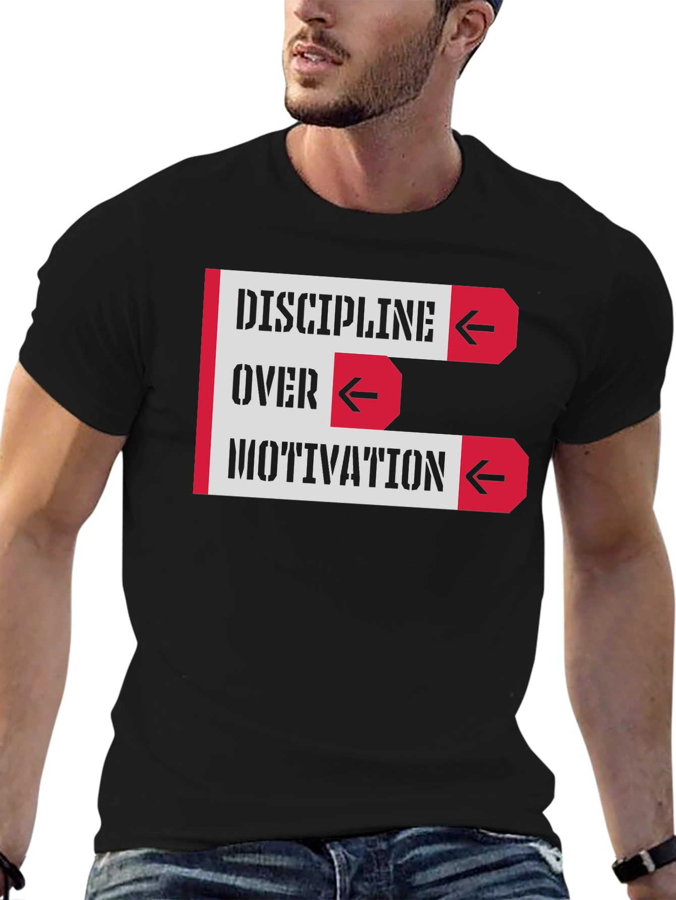 Discipline Over Motivation Graphic T-Shirt