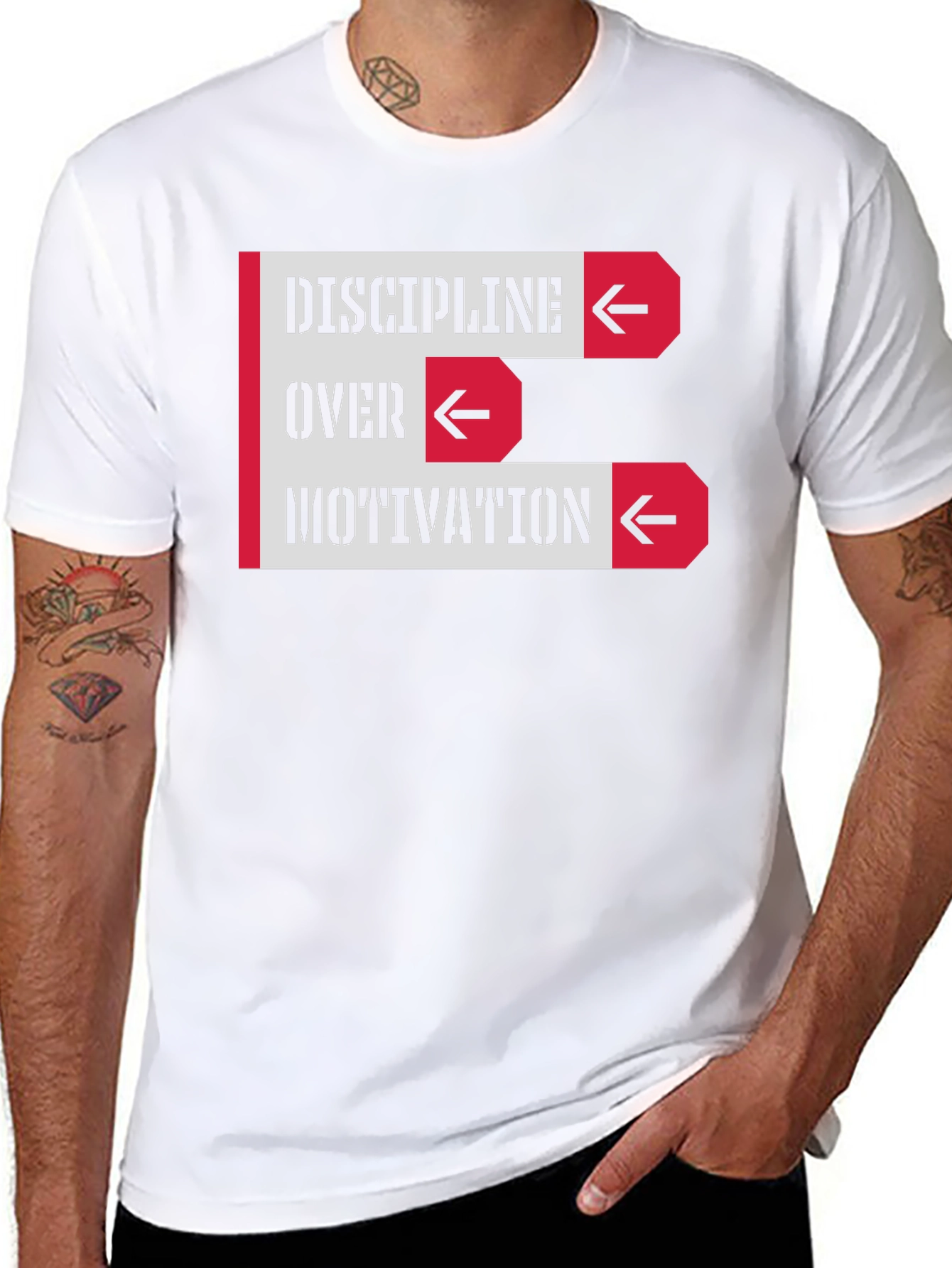 Discipline Over Motivation Graphic T-Shirt