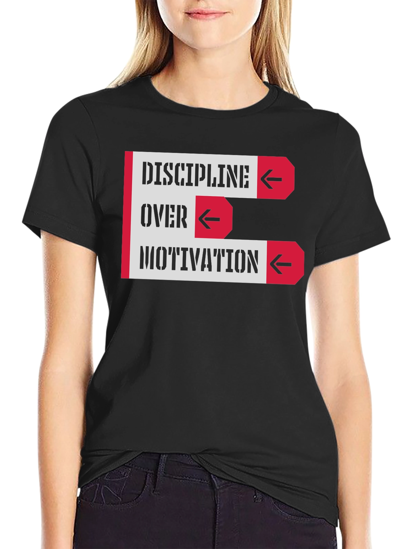 Discipline Over Motivation Graphic T-Shirt