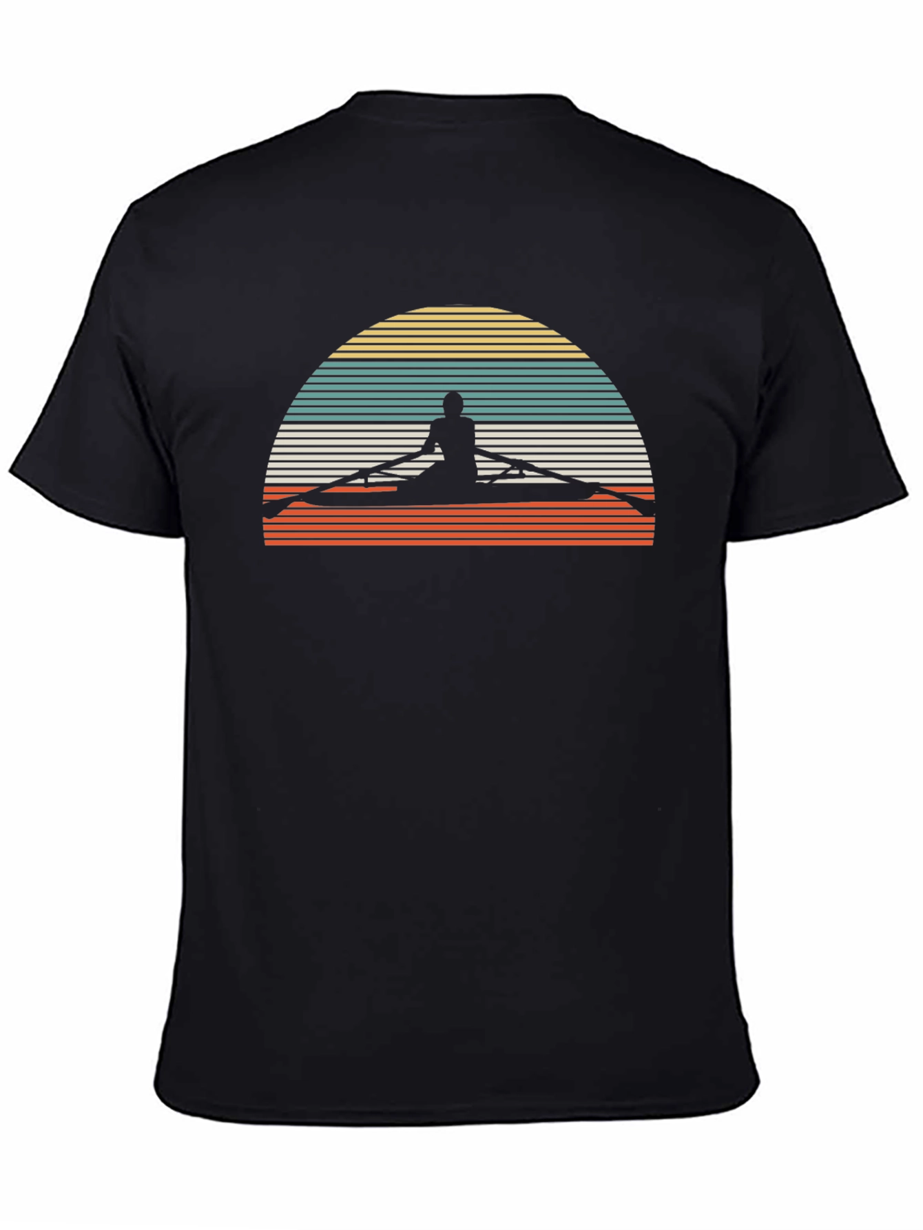 Rowing Silhouette Retro T-Shirt