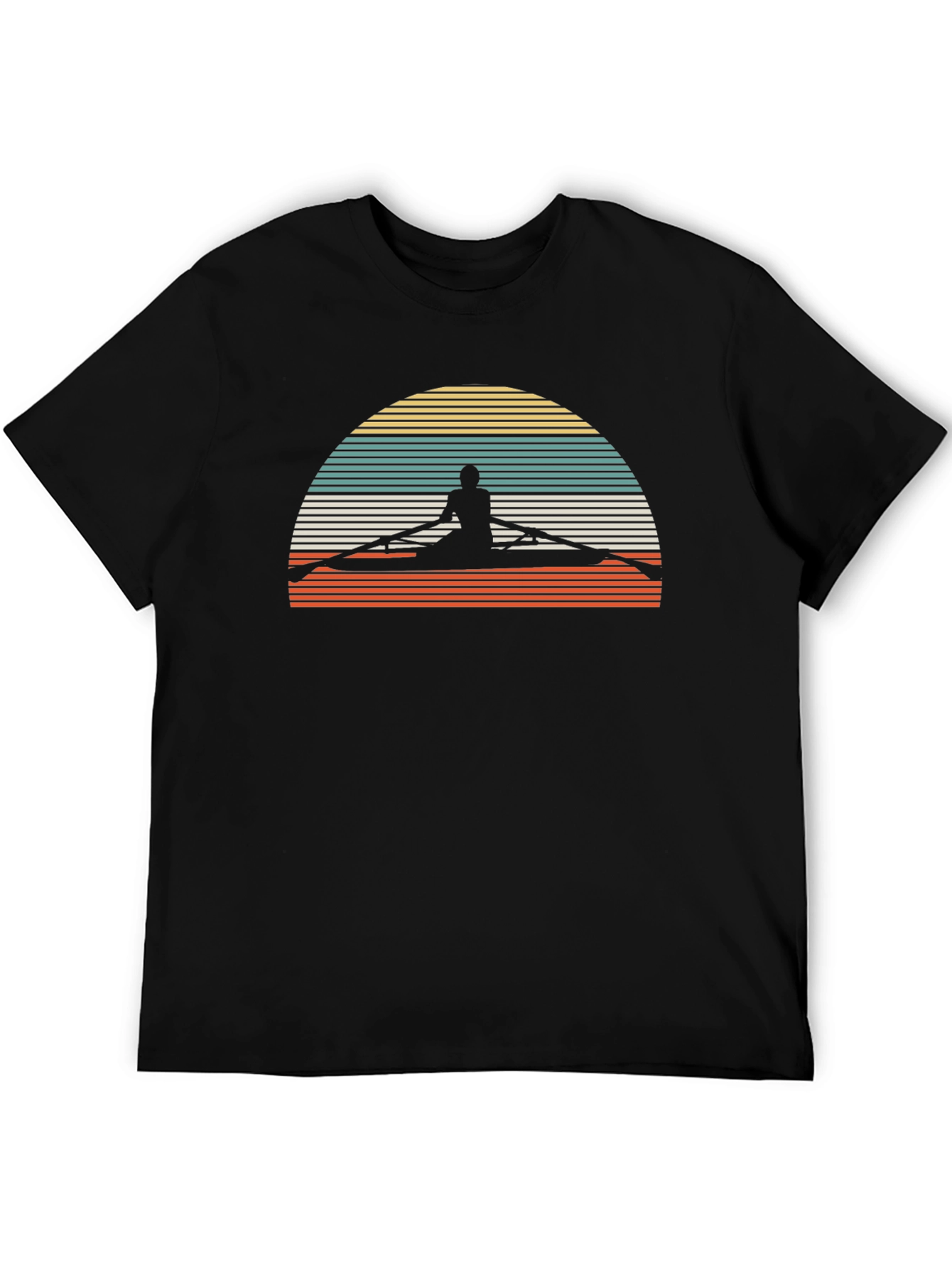 Rowing Silhouette Retro T-Shirt