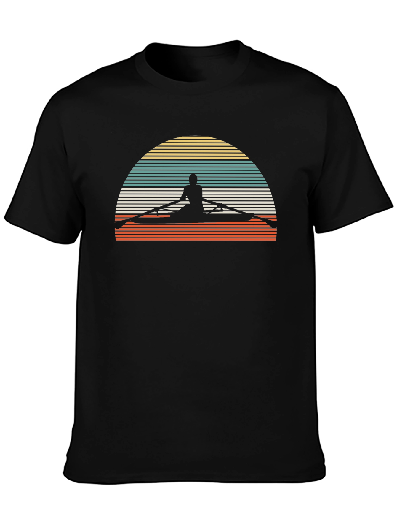 Rowing Silhouette Retro T-Shirt