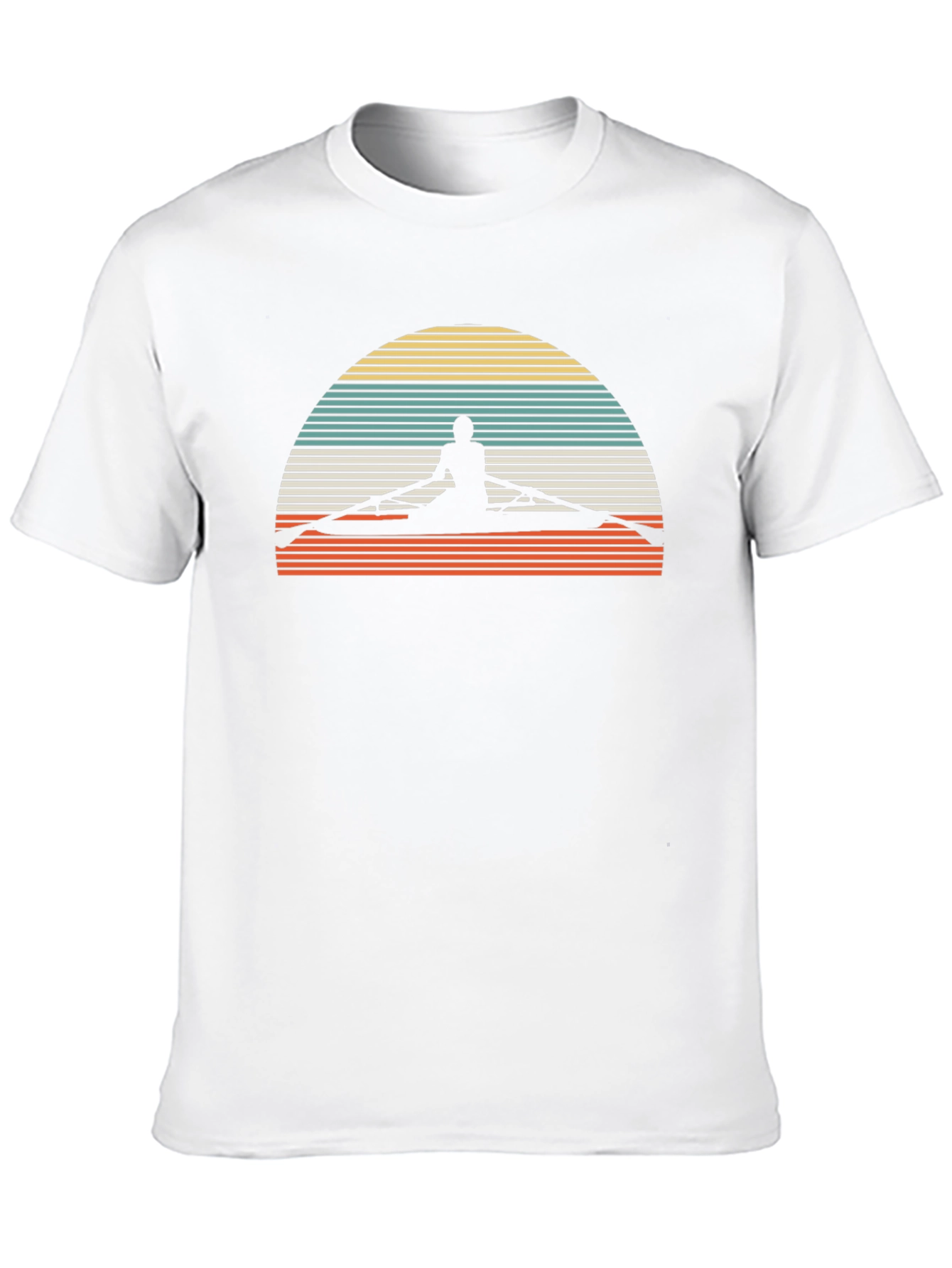 Rowing Silhouette Retro T-Shirt
