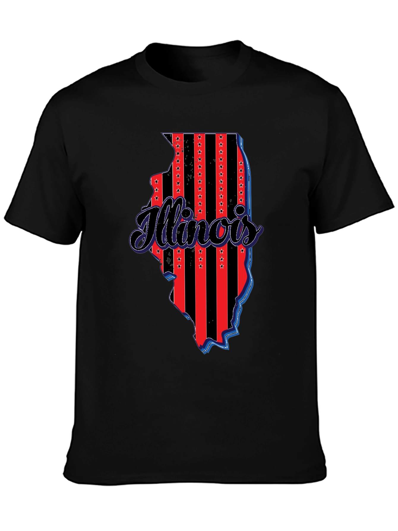 Illinois State Pride T-Shirt - Patriotic Design