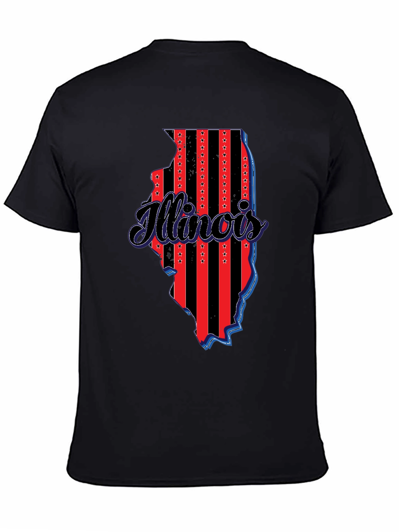 Illinois State Pride T-Shirt - Patriotic Design
