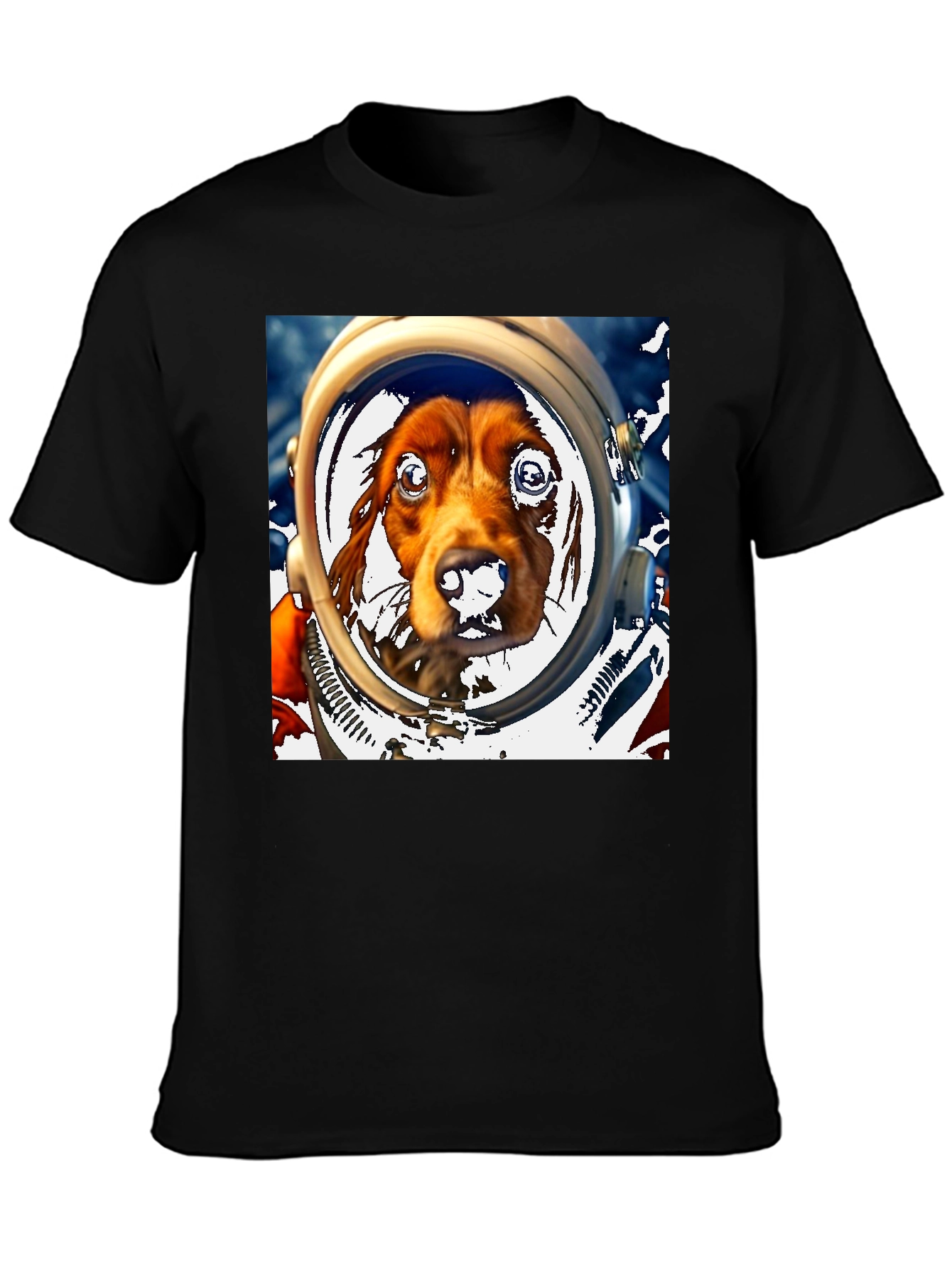 Dog Astronaut Graphic Tee - Space Dog Lover T-Shirt