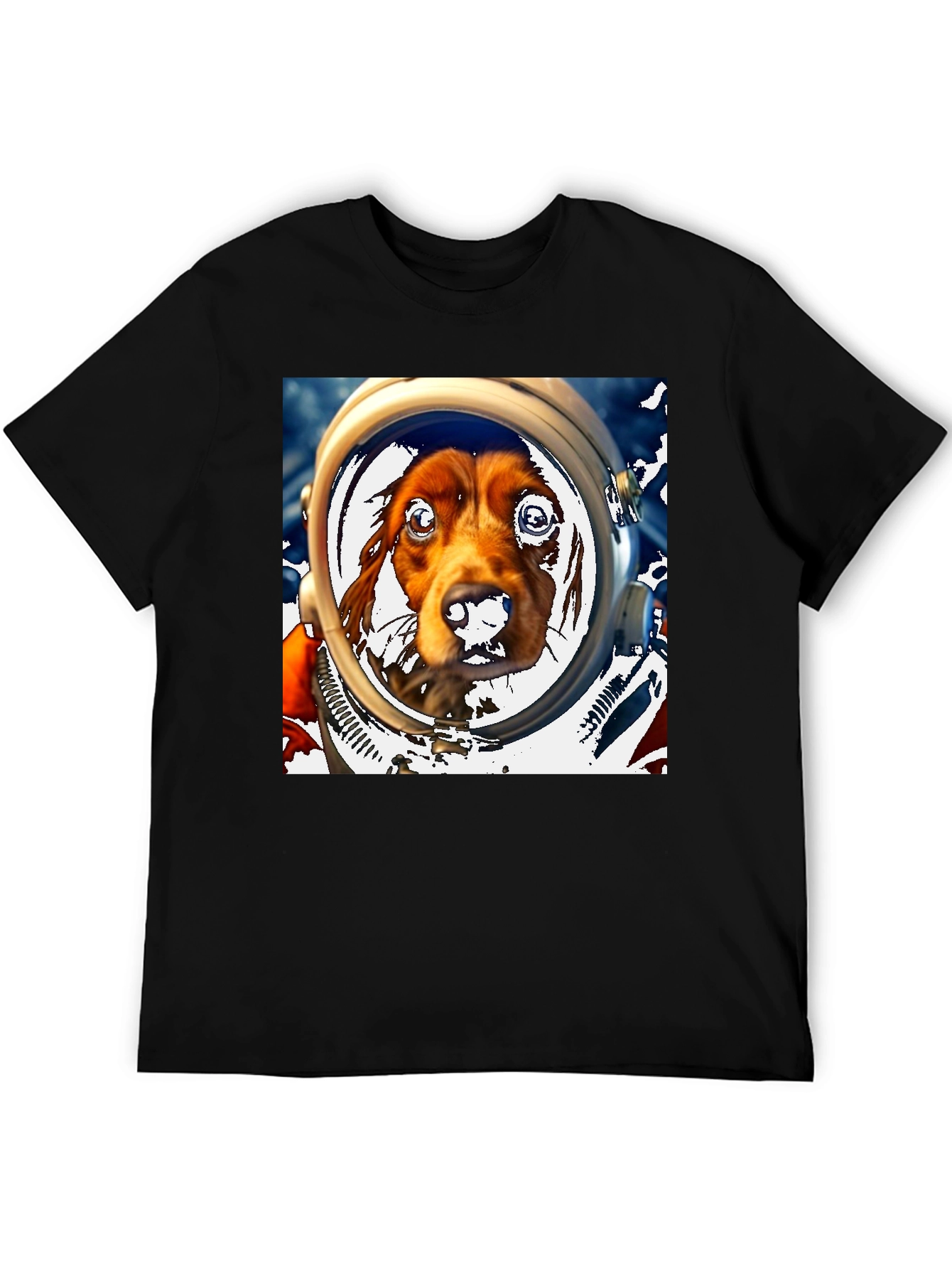 Dog Astronaut Graphic Tee - Space Dog Lover T-Shirt