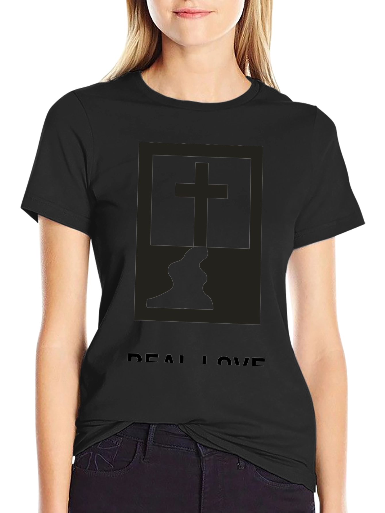 Real Love Graphic Tee - Classic Black