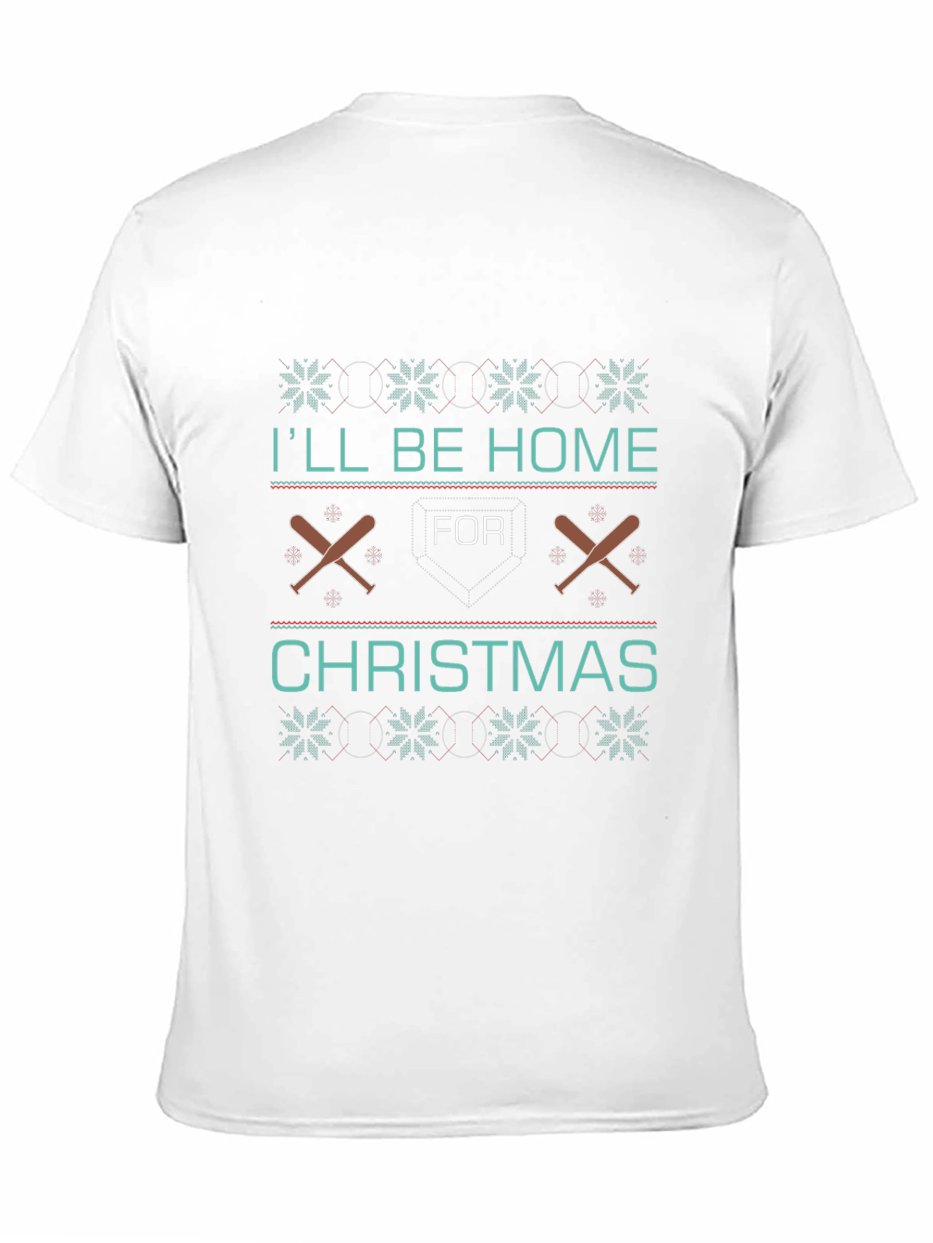 Ill Be Home For Christmas Baseball T-Shirt