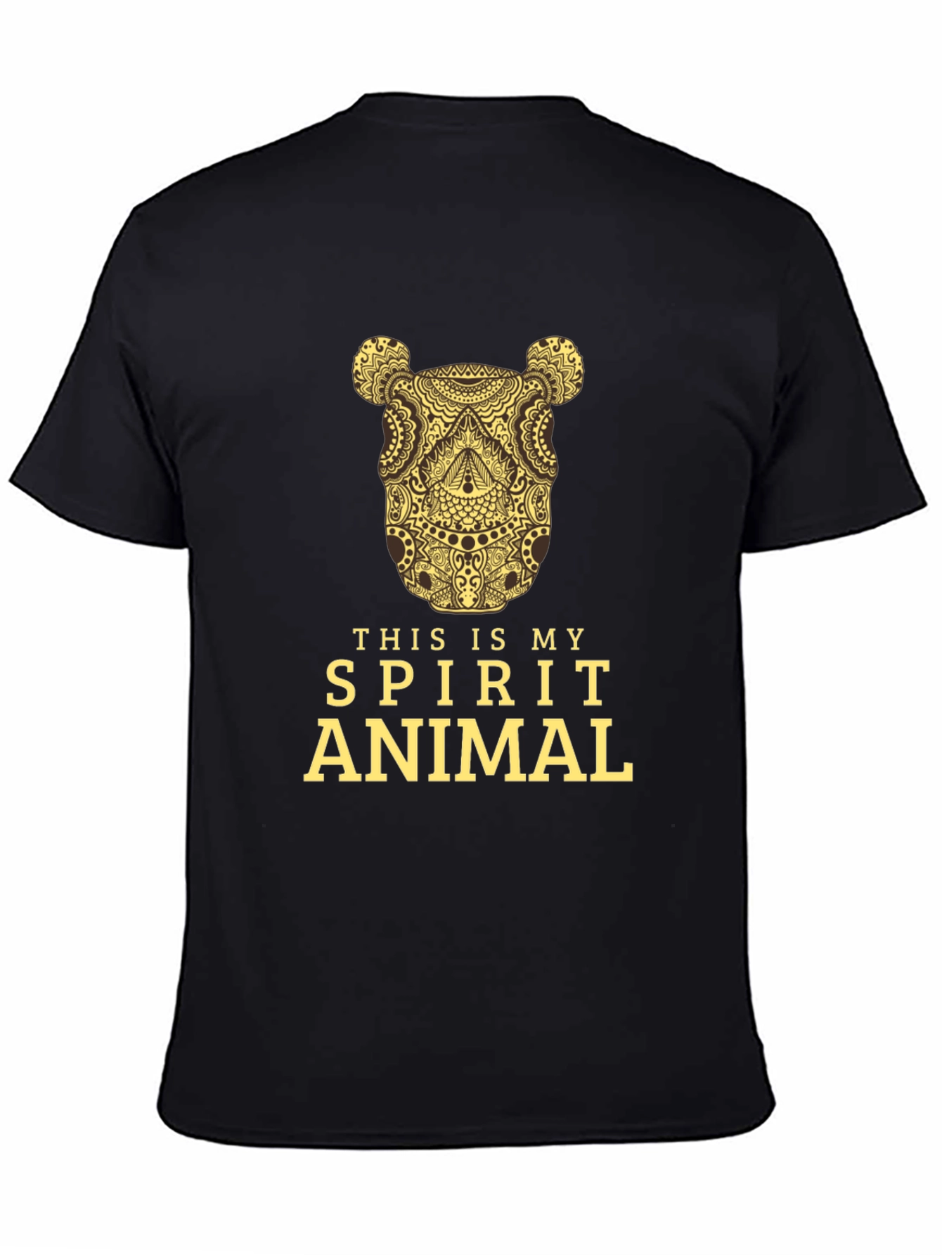 Spirit Animal Graphic Tee - Black Cotton T-Shirt