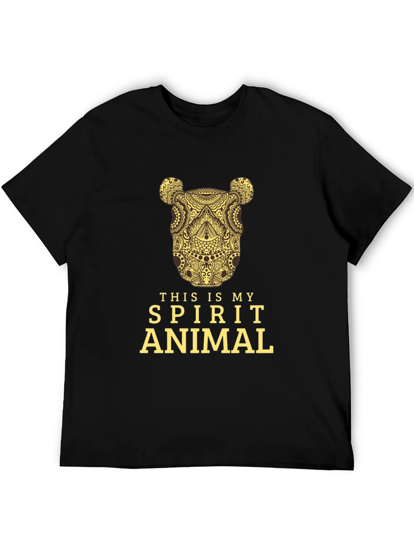 Spirit Animal Graphic Tee - Black Cotton T-Shirt