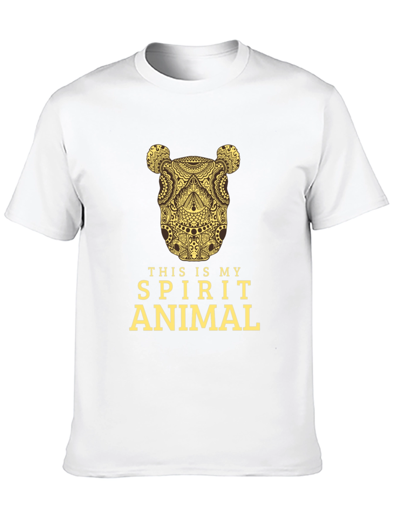 Spirit Animal Graphic Tee - Black Cotton T-Shirt