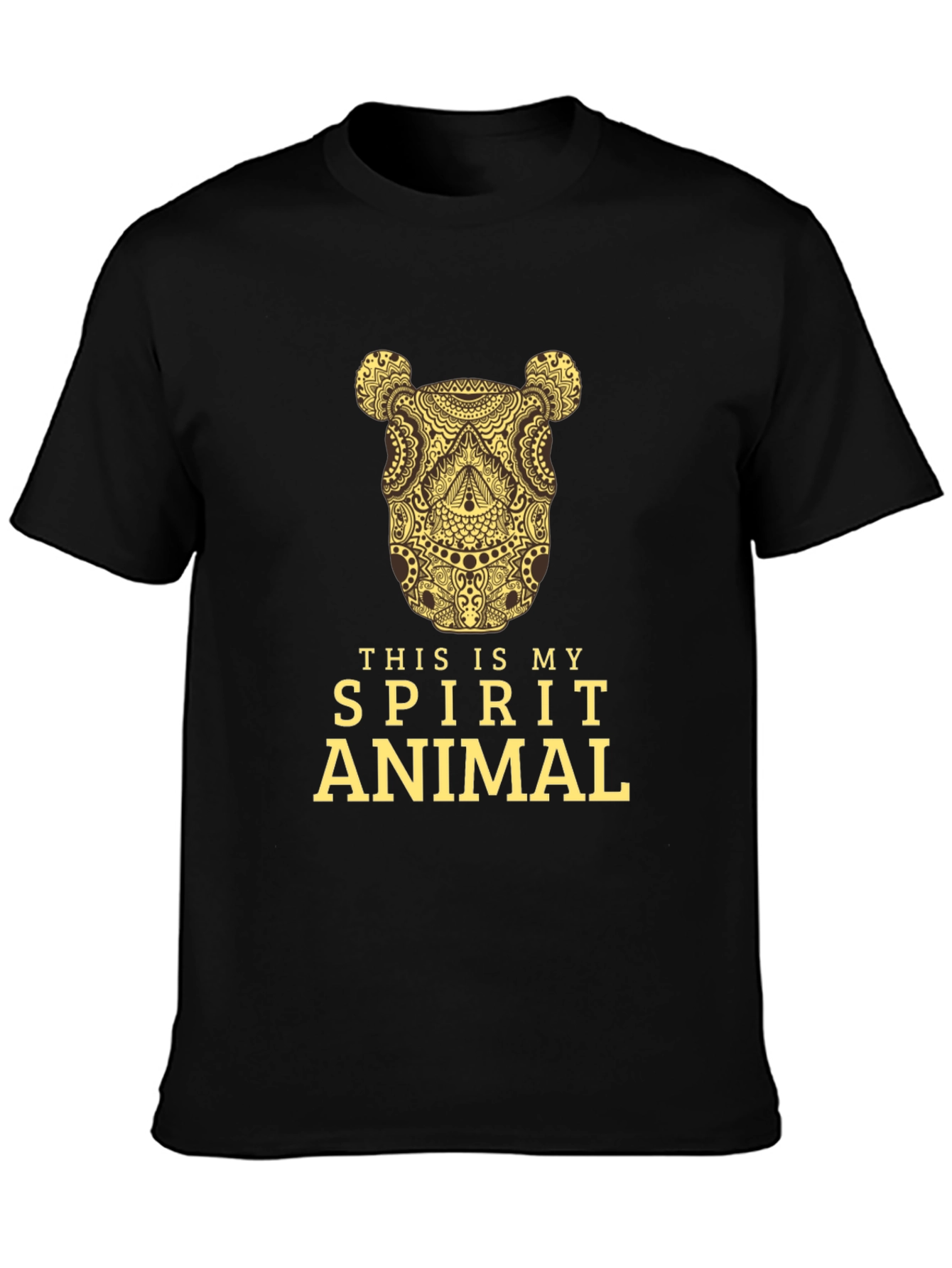Spirit Animal Graphic Tee - Black Cotton T-Shirt