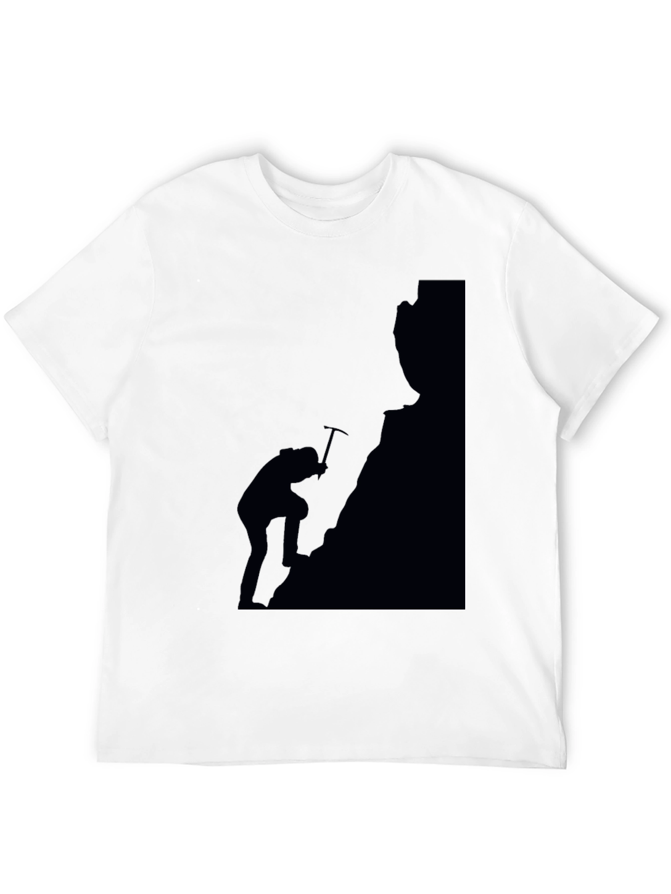 Climber Silhouette Graphic T-Shirt - Black