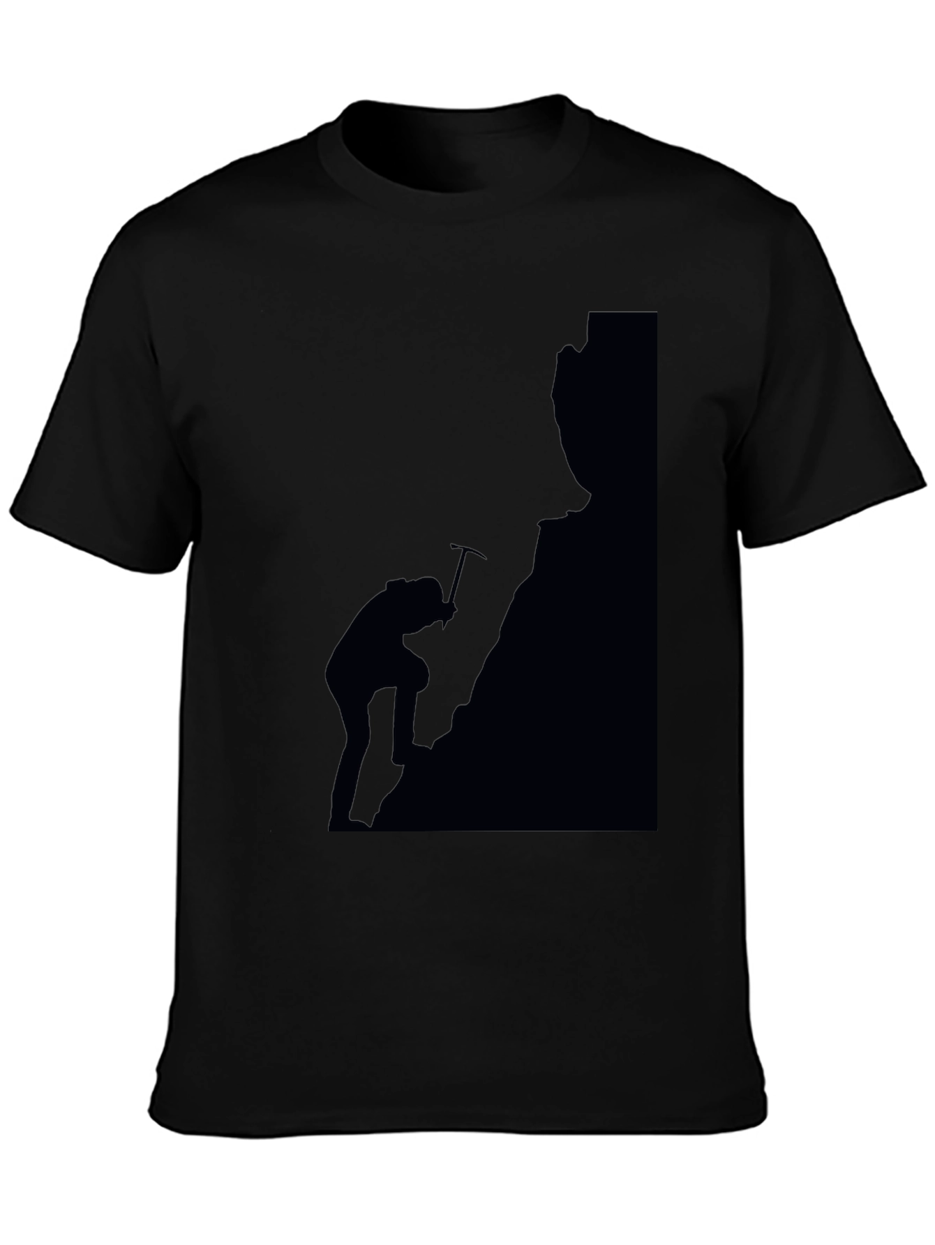 Climber Silhouette Graphic T-Shirt - Black