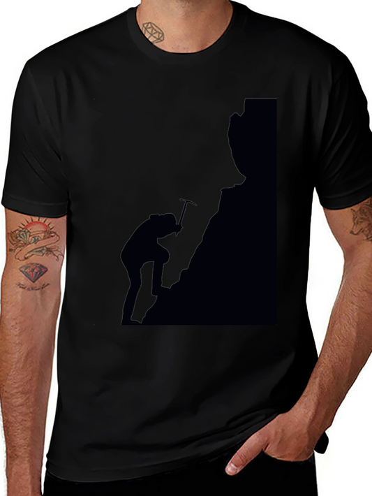 Climber Silhouette Graphic T-Shirt - Black