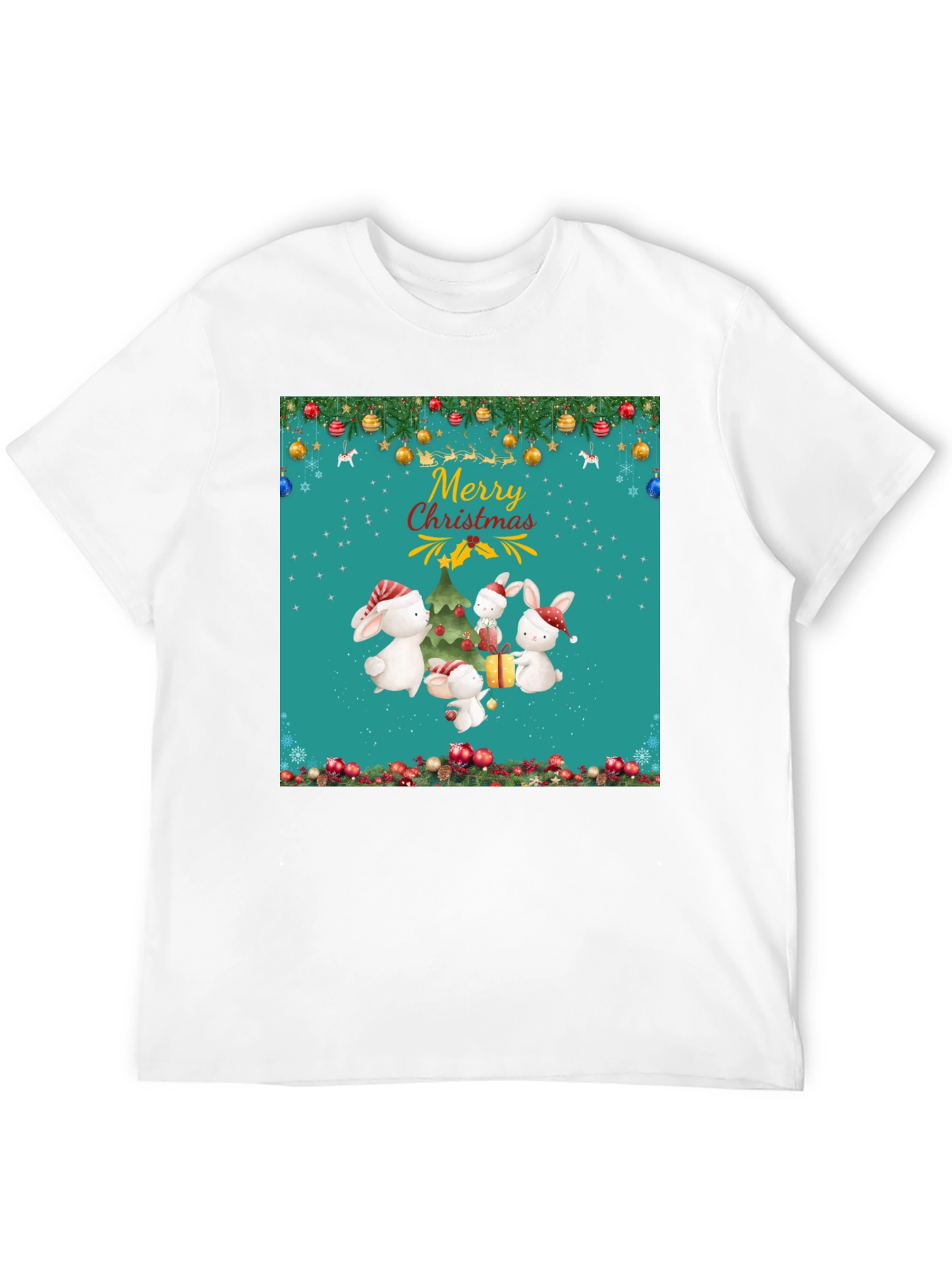 Merry Christmas Rabbit Tee