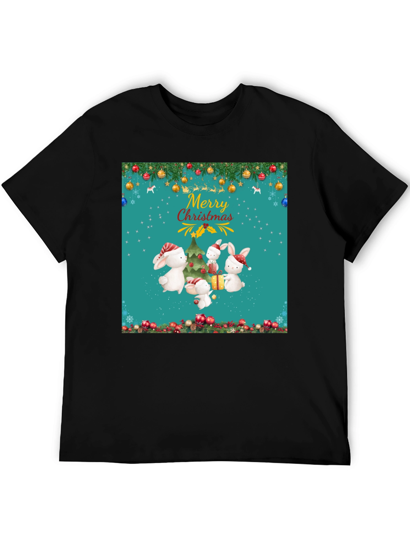 Merry Christmas Rabbit Tee