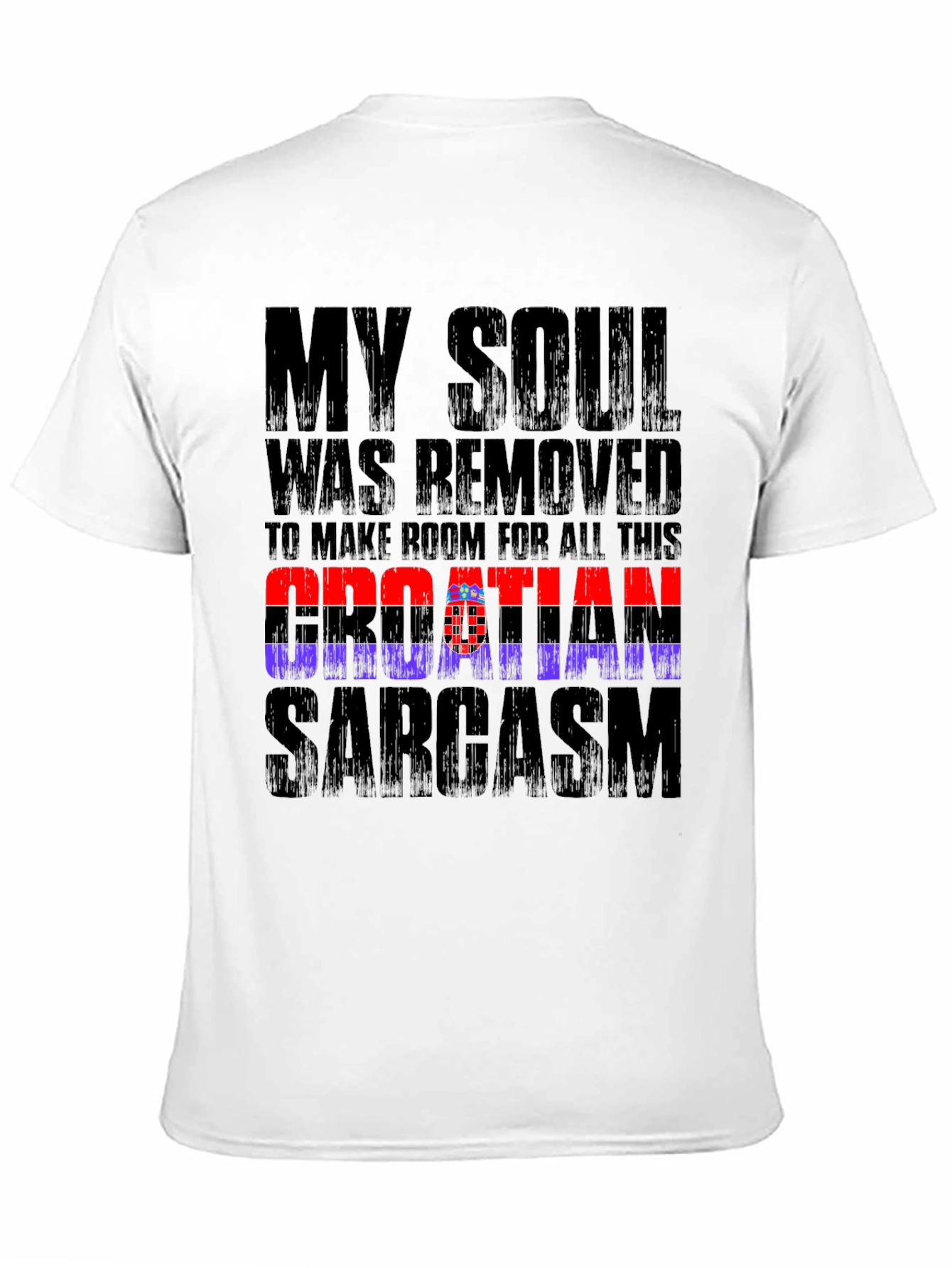 Croatian Sarcasm Graphic Tee - Black