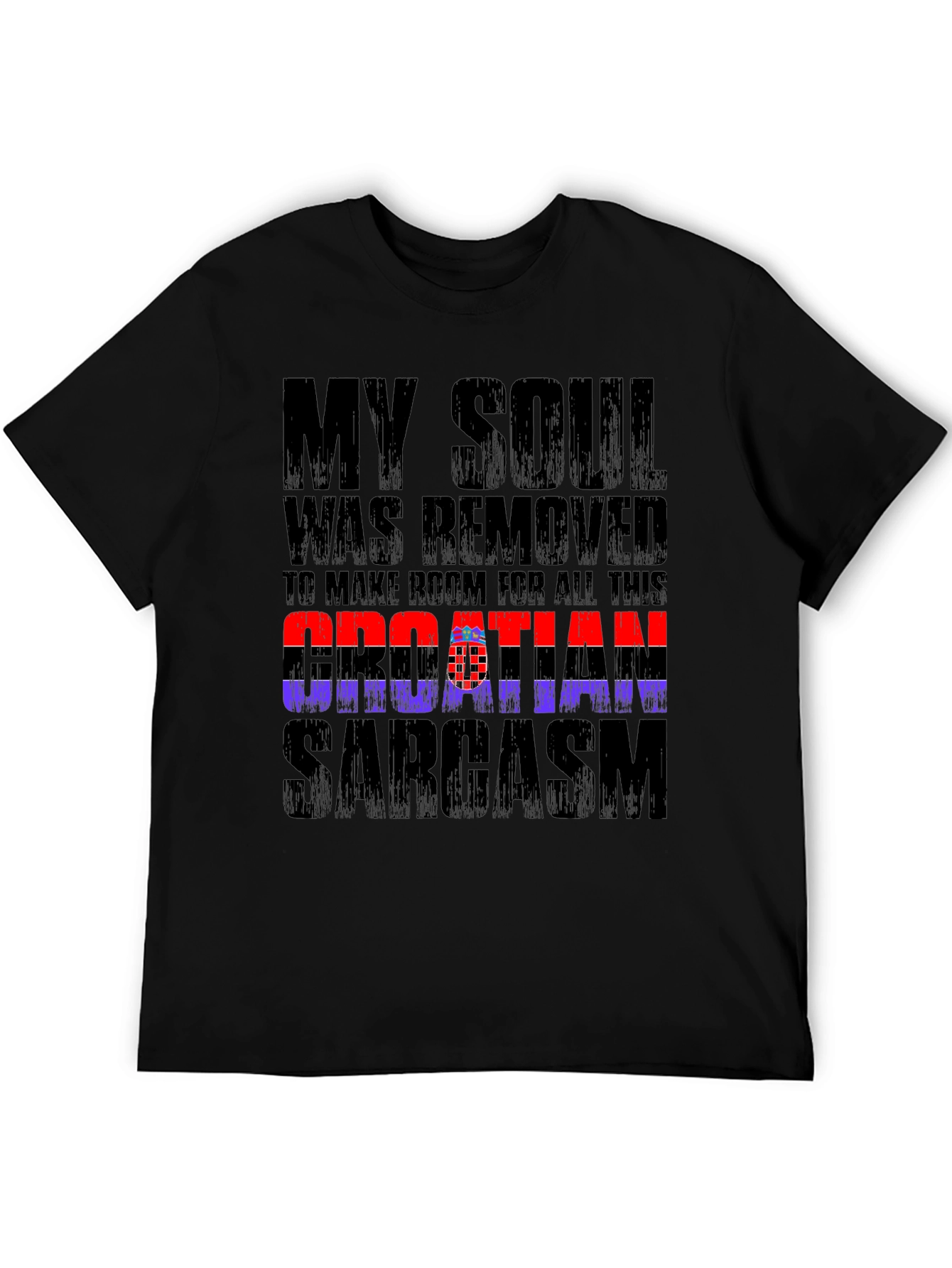 Croatian Sarcasm Graphic Tee - Black