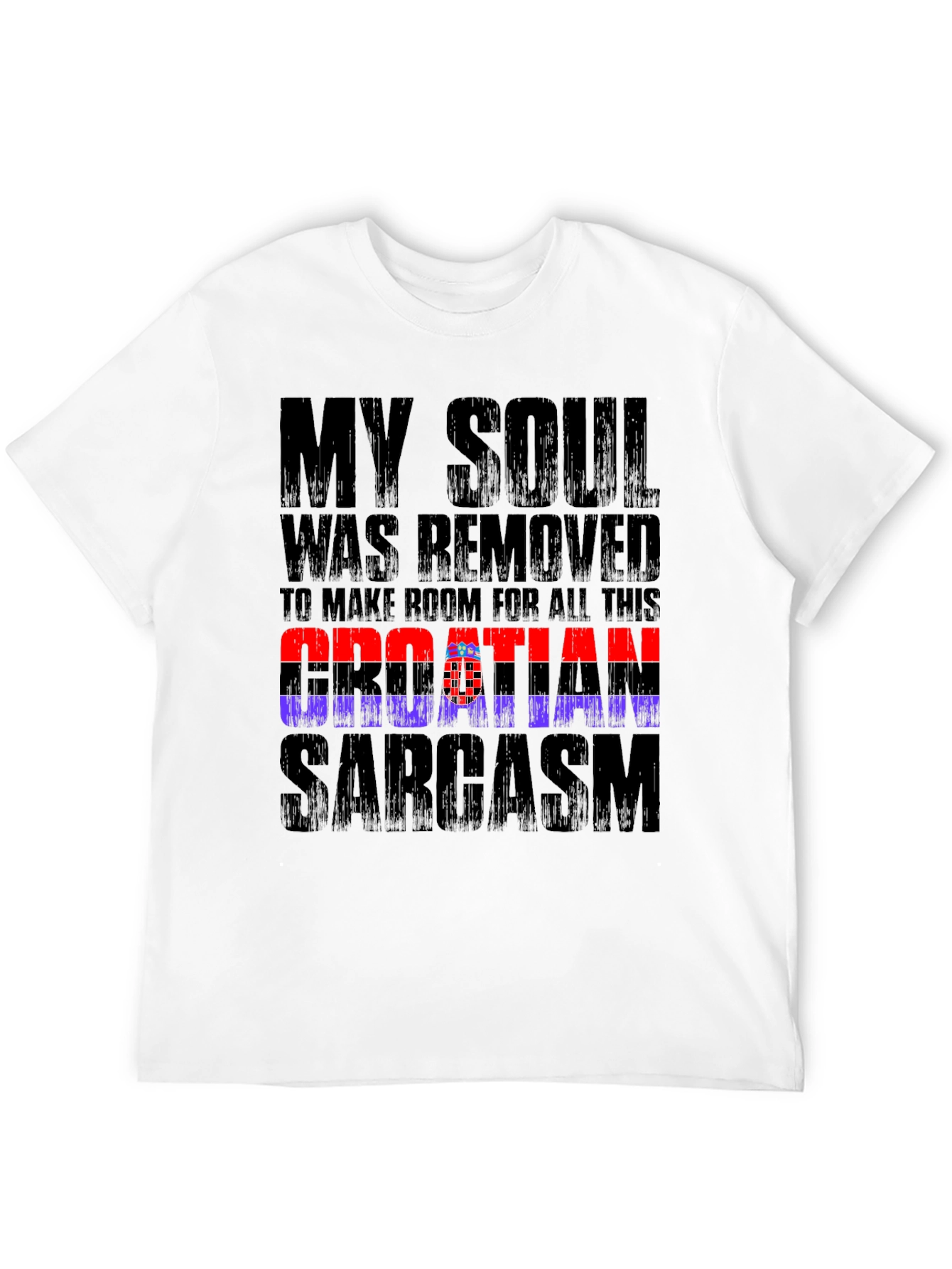 Croatian Sarcasm Graphic Tee - Black