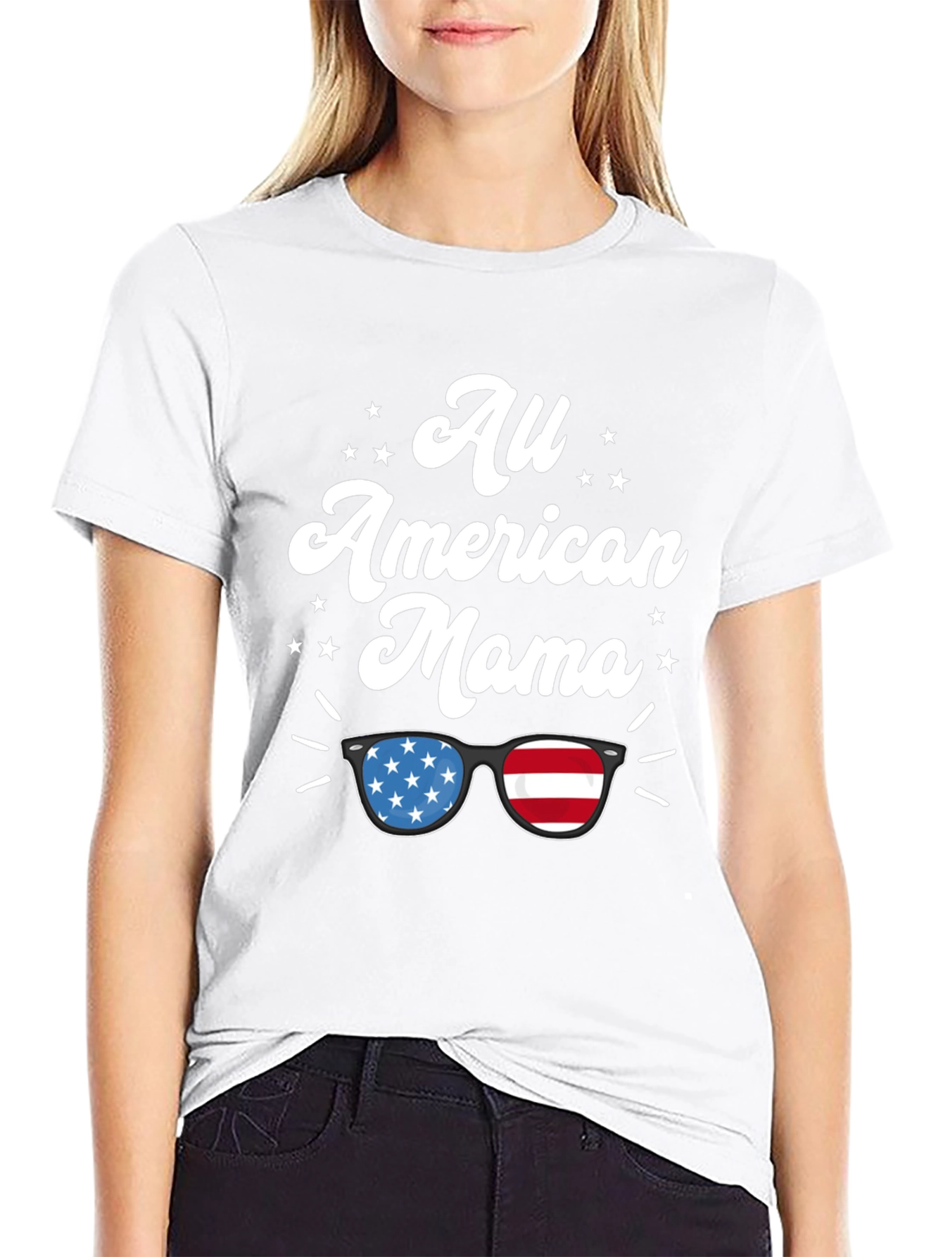 All American Mama Patriotic Graphic Tee