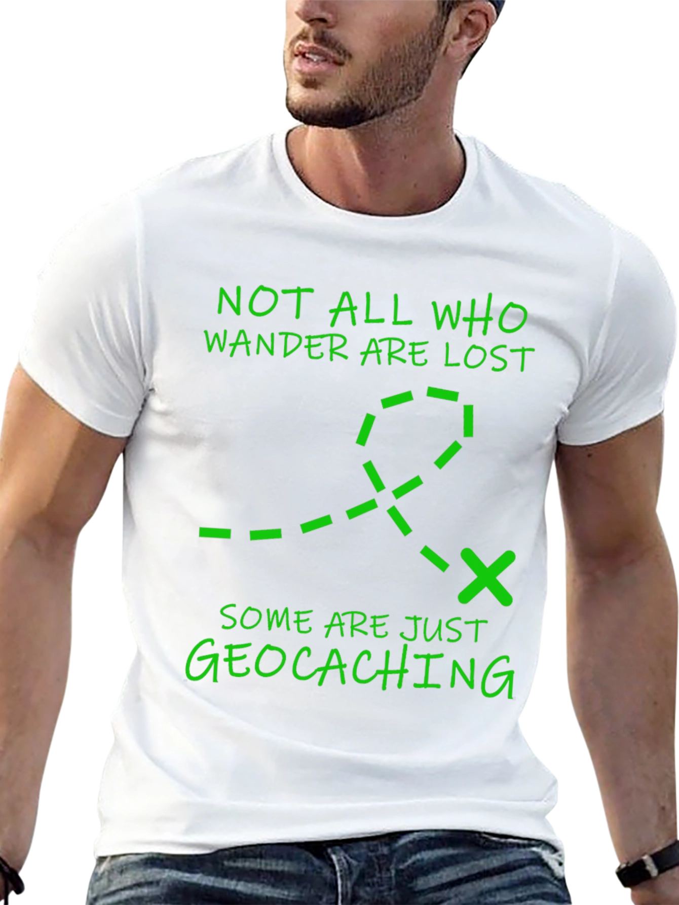 Geocaching Adventure T-Shirt - Not All Who Wander