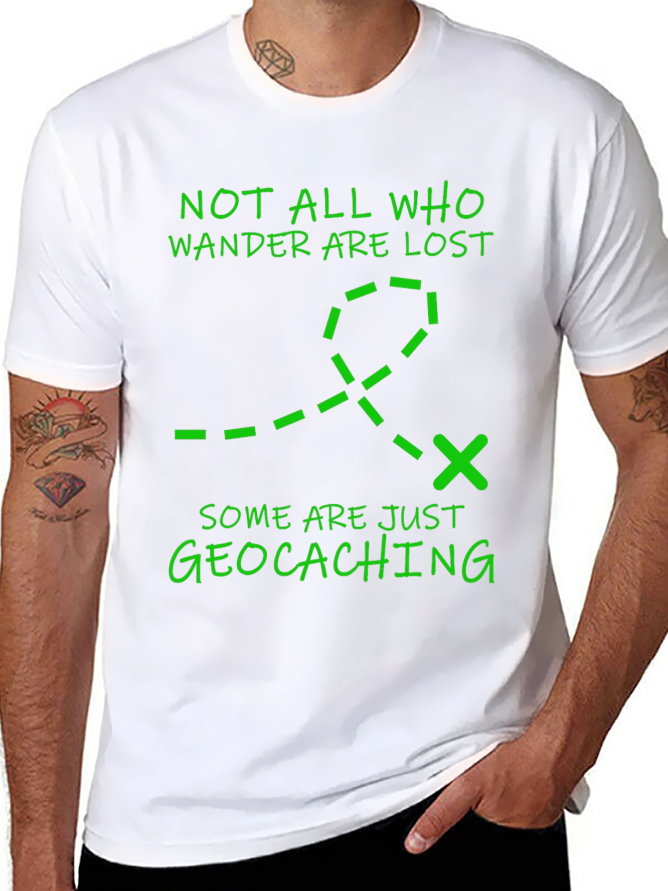 Geocaching Adventure T-Shirt - Not All Who Wander
