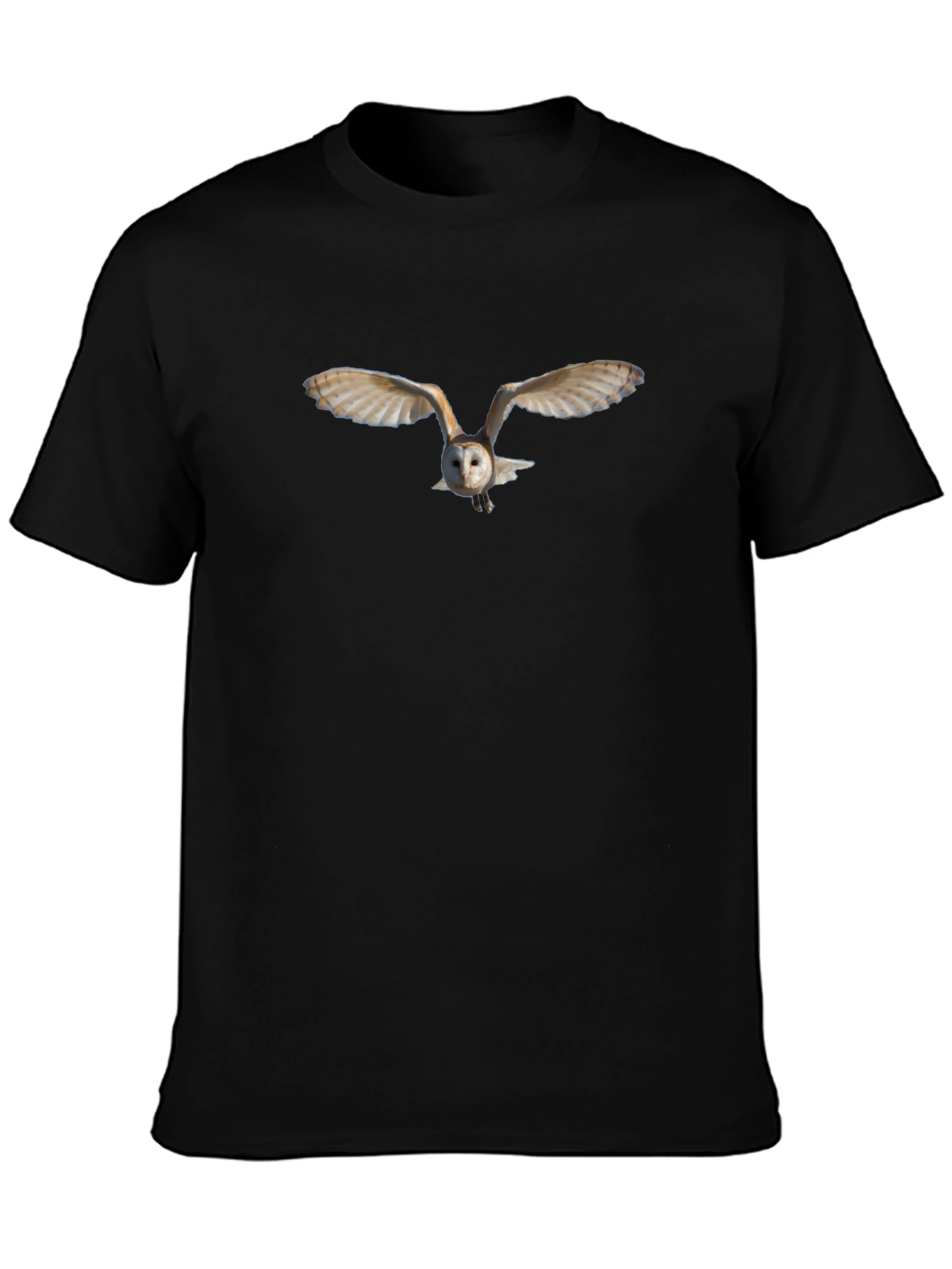 Owl Graphic Black T-Shirt - Nature Lover Tee