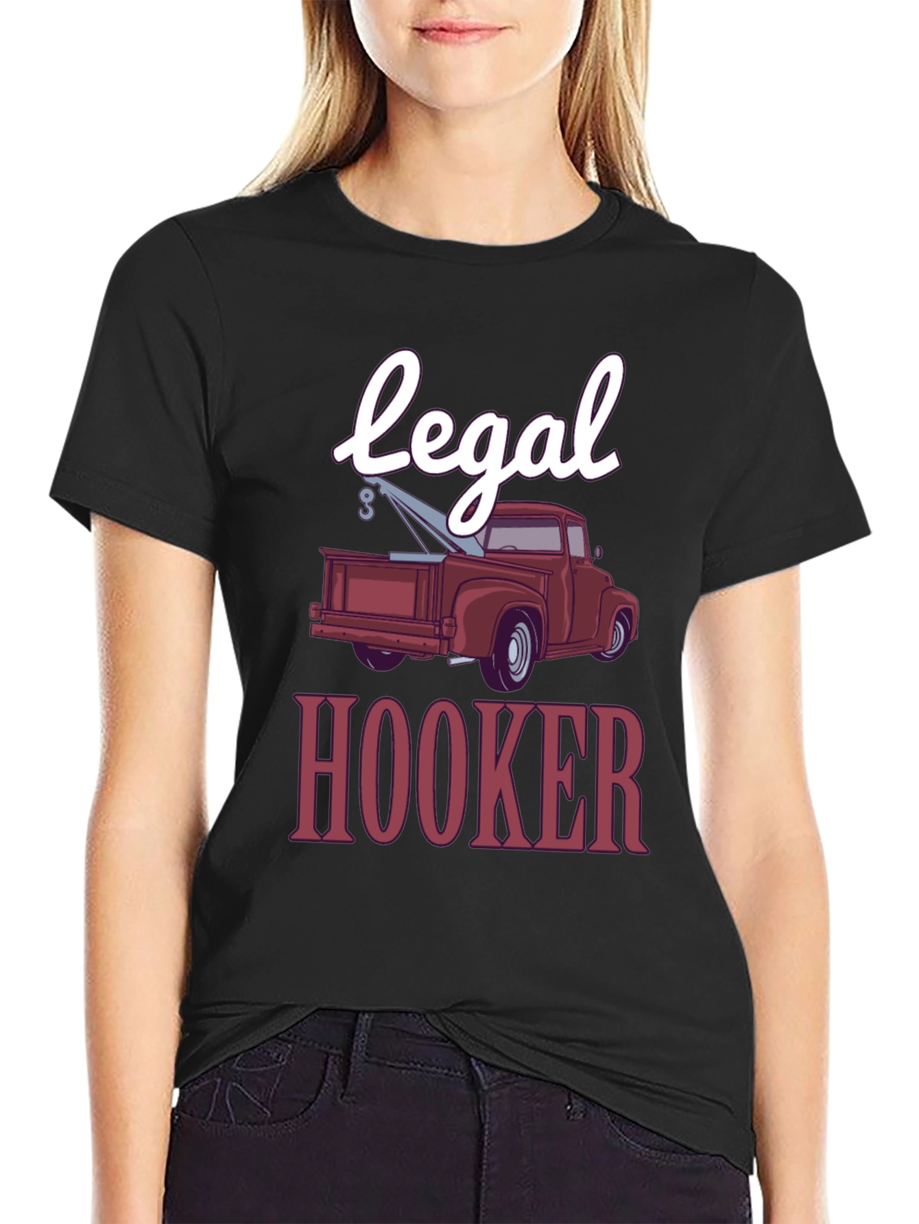 Legal Hooker Funny Tow Truck T-Shirt