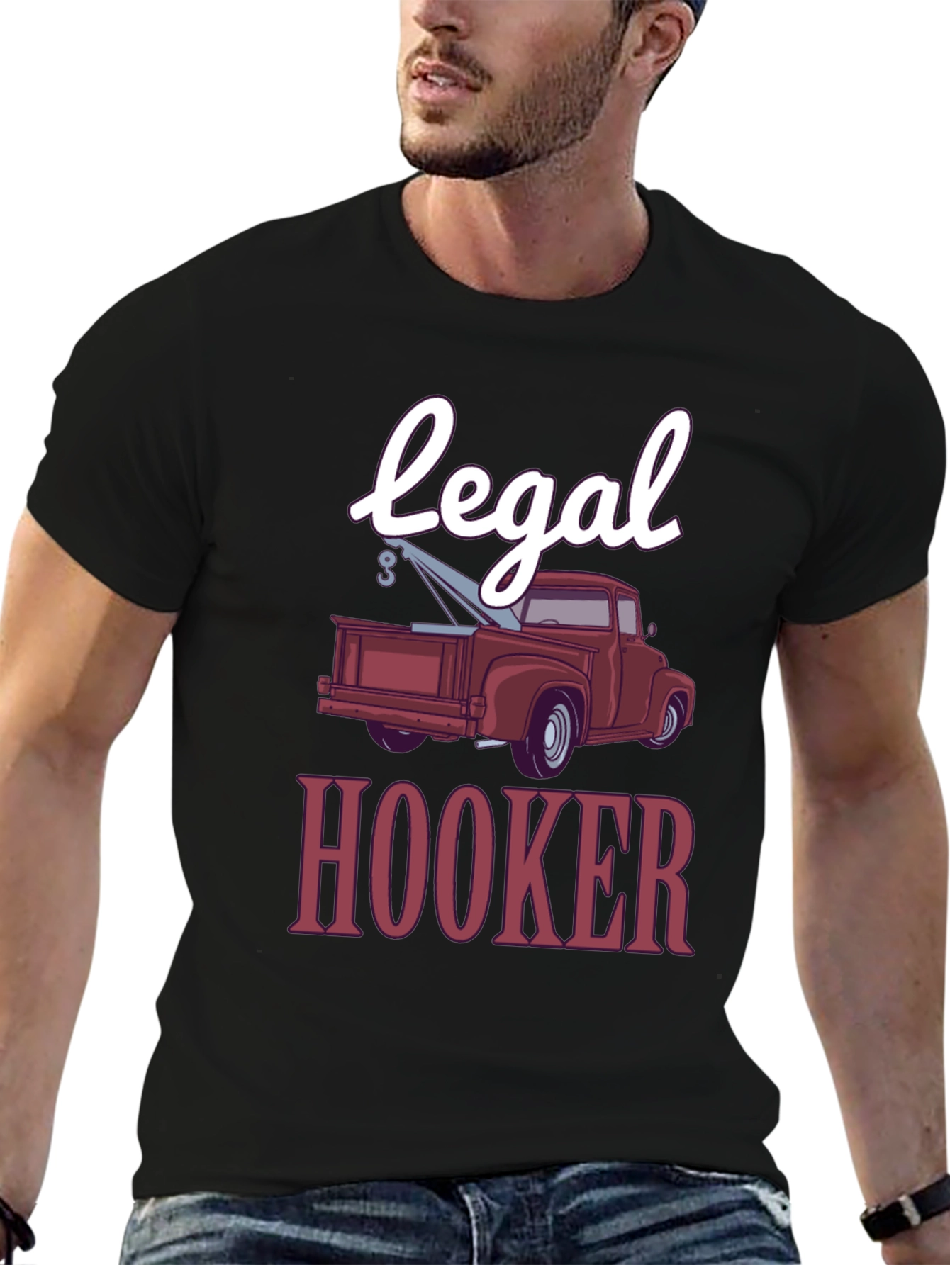 Legal Hooker Funny Tow Truck T-Shirt
