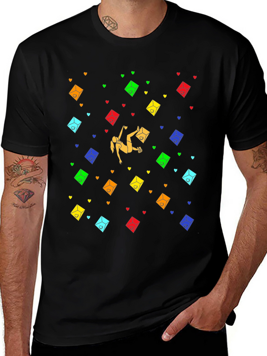 Climbing T-Shirt: Colorful Holds Design