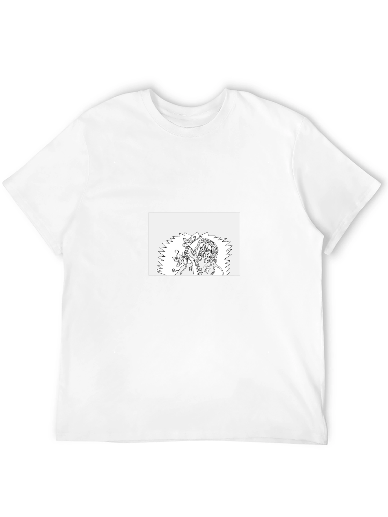 Black Tee with Unique Graphic Print