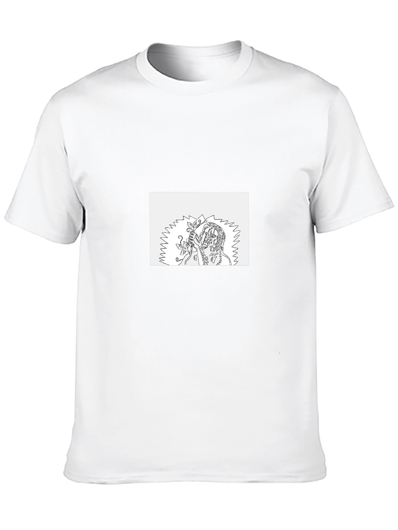 Black Tee with Unique Graphic Print