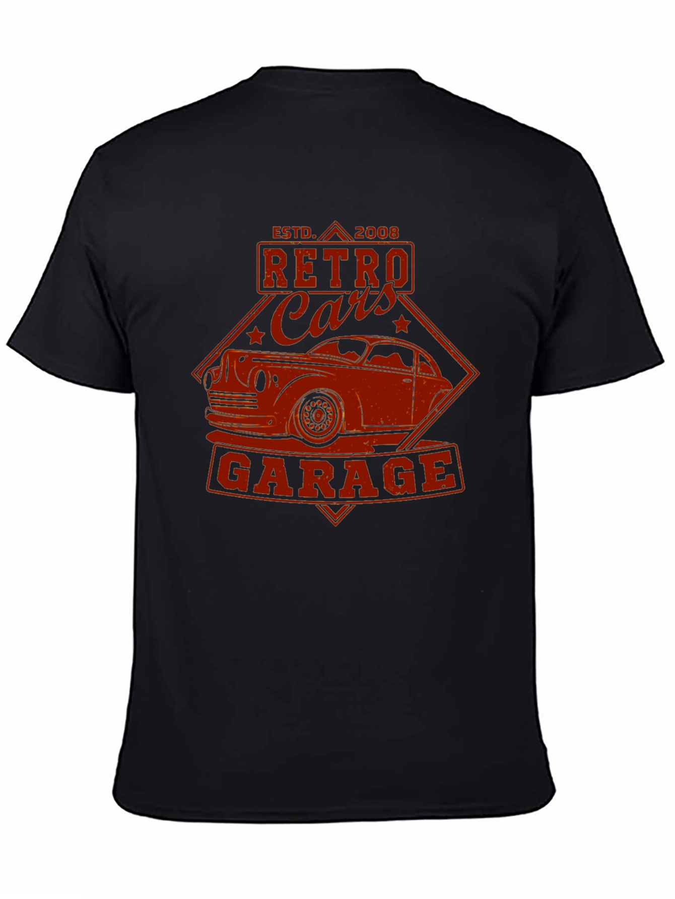 Retro Cars Garage T-Shirt - Classic Car Design