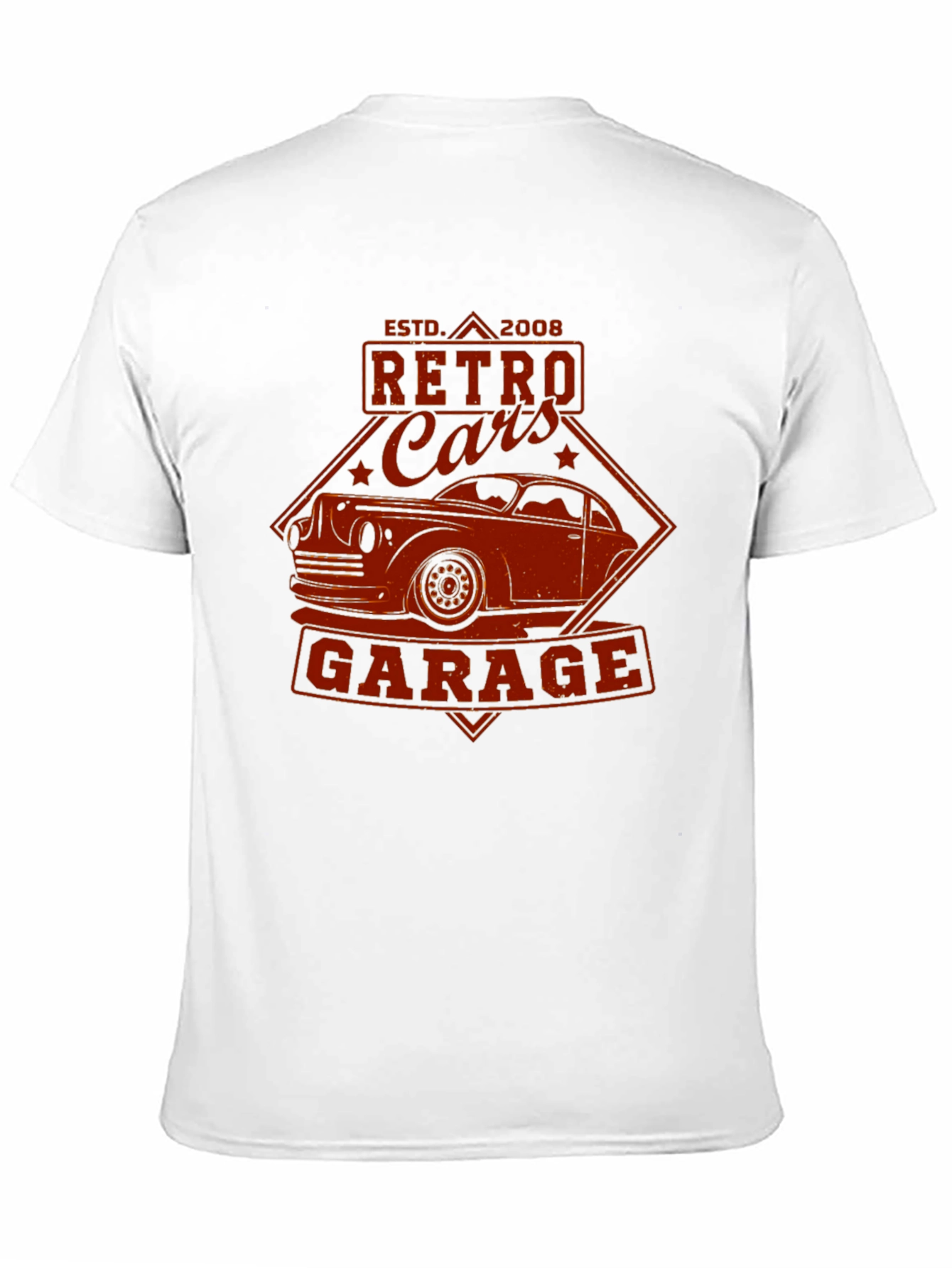 Retro Cars Garage T-Shirt - Classic Car Design