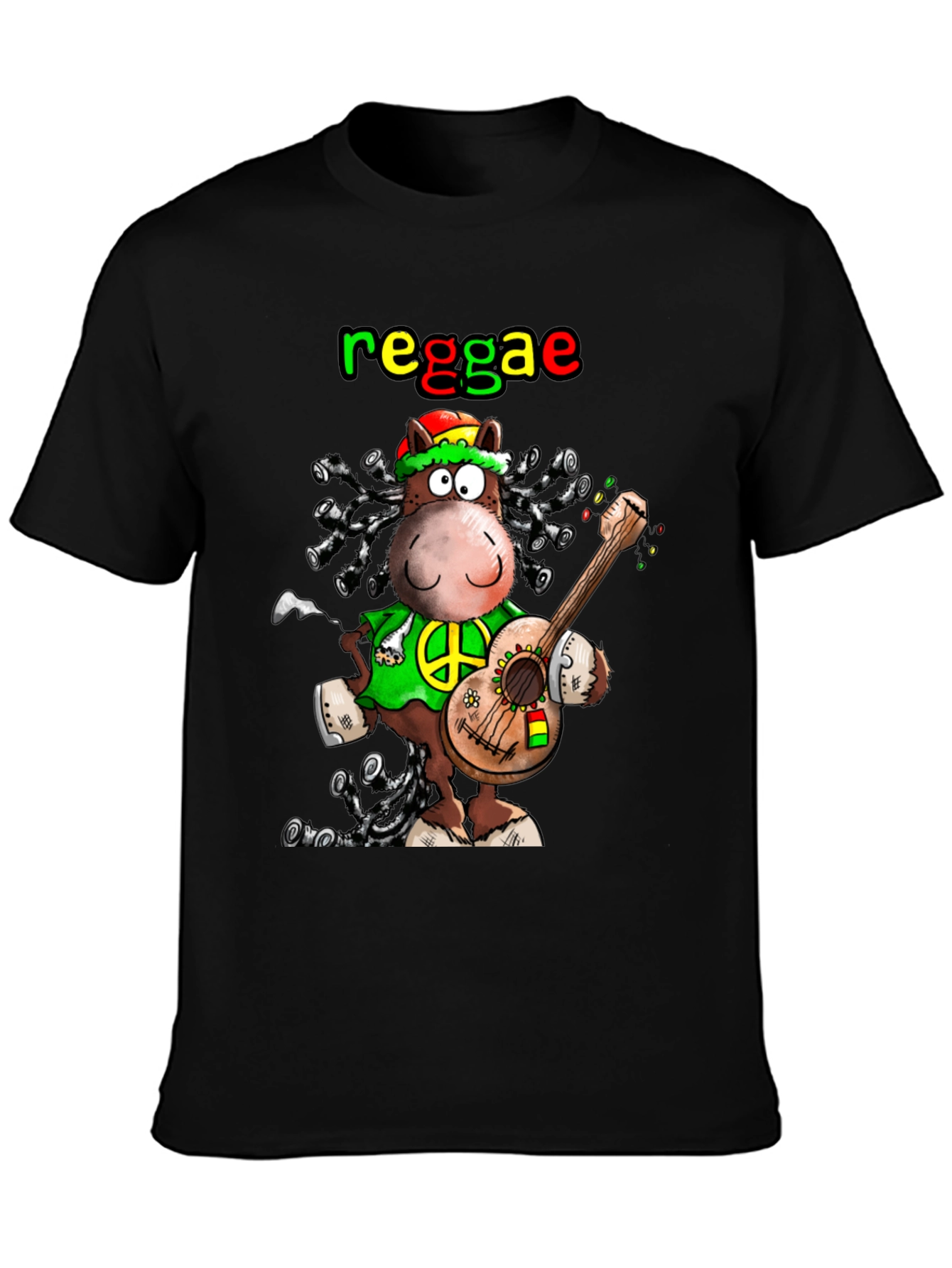Reggae Hippie Cartoon T-Shirt