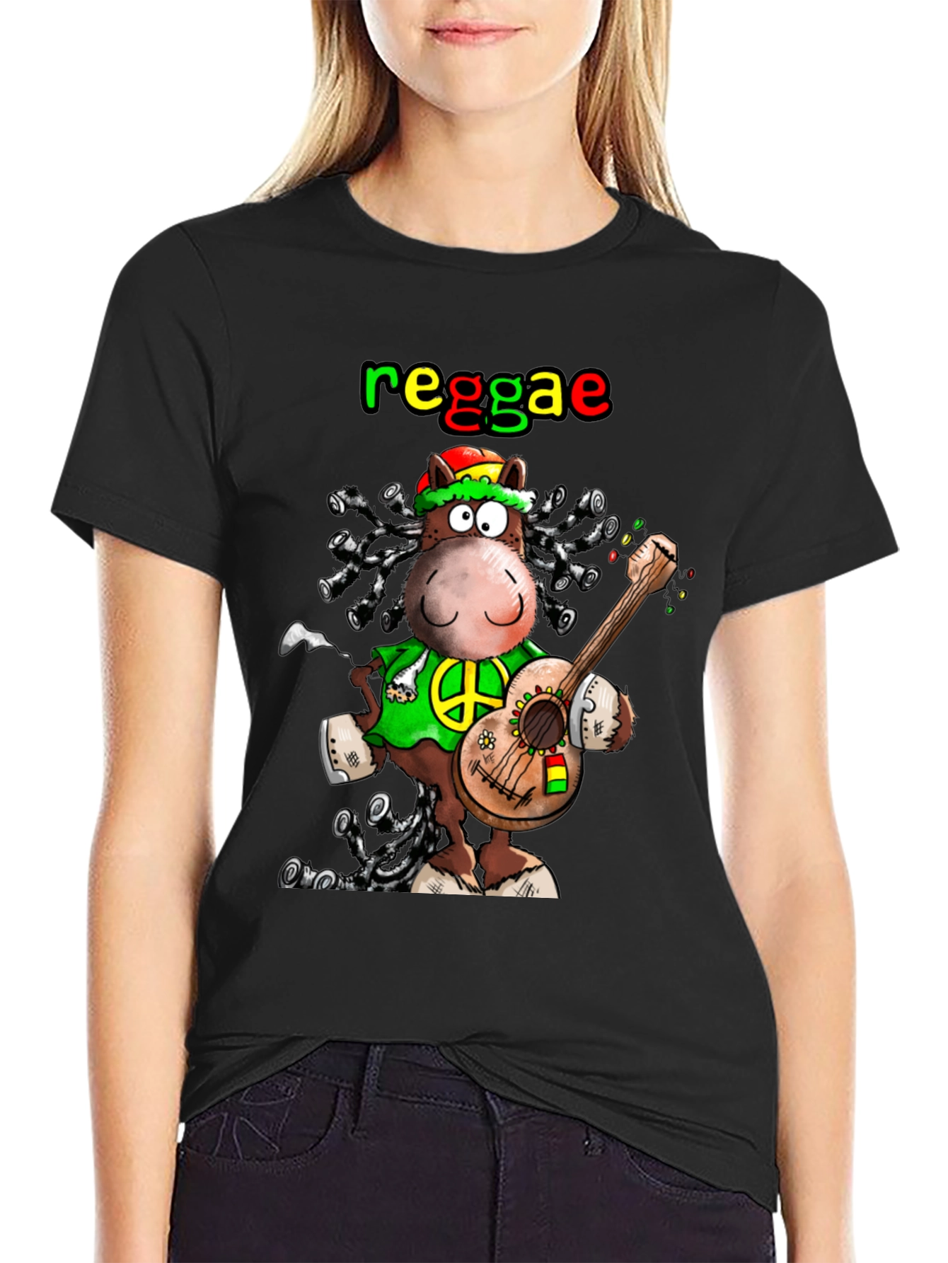 Reggae Hippie Cartoon T-Shirt