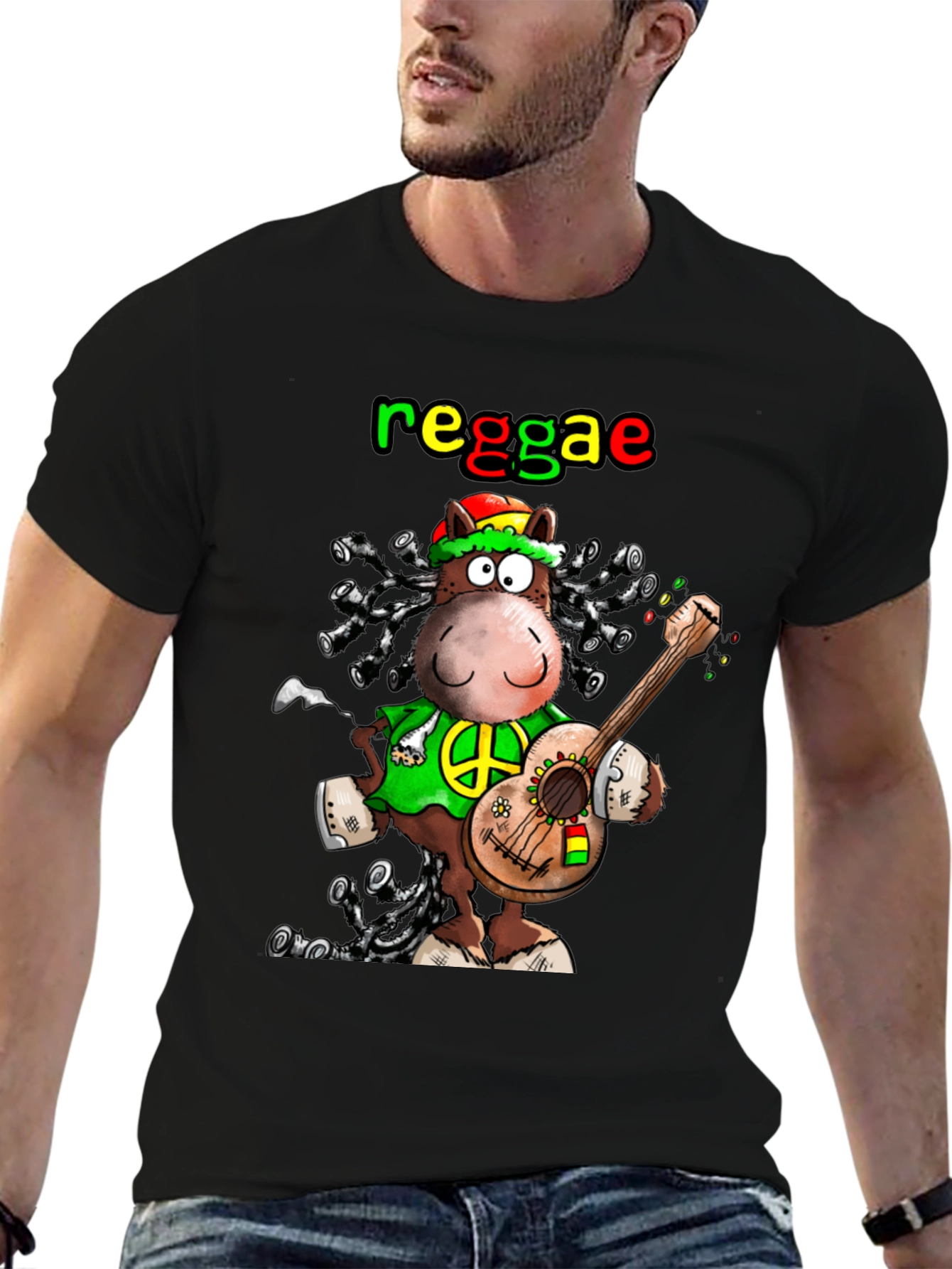 Reggae Hippie Cartoon T-Shirt