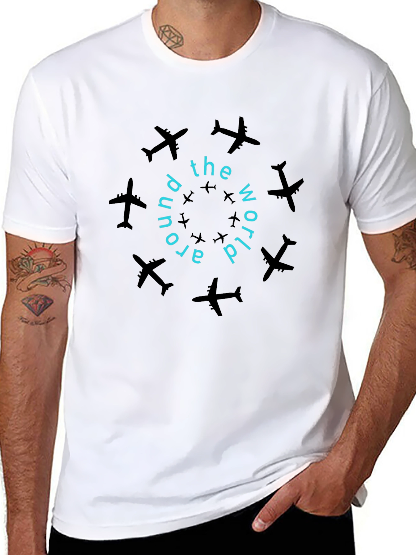 Around The World Plane T-Shirt | Travel Tee
