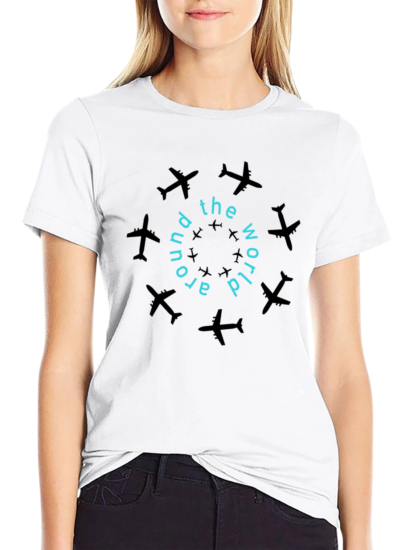 Around The World Plane T-Shirt | Travel Tee