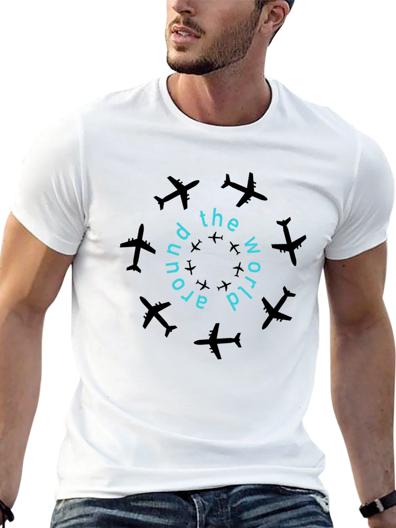Around The World Plane T-Shirt | Travel Tee