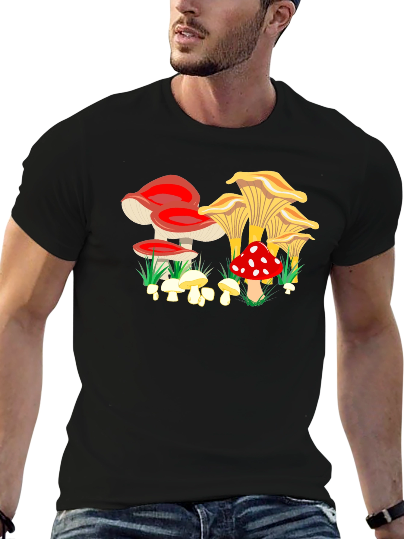 Mushroom Graphic Tee - Funky Fungi Design