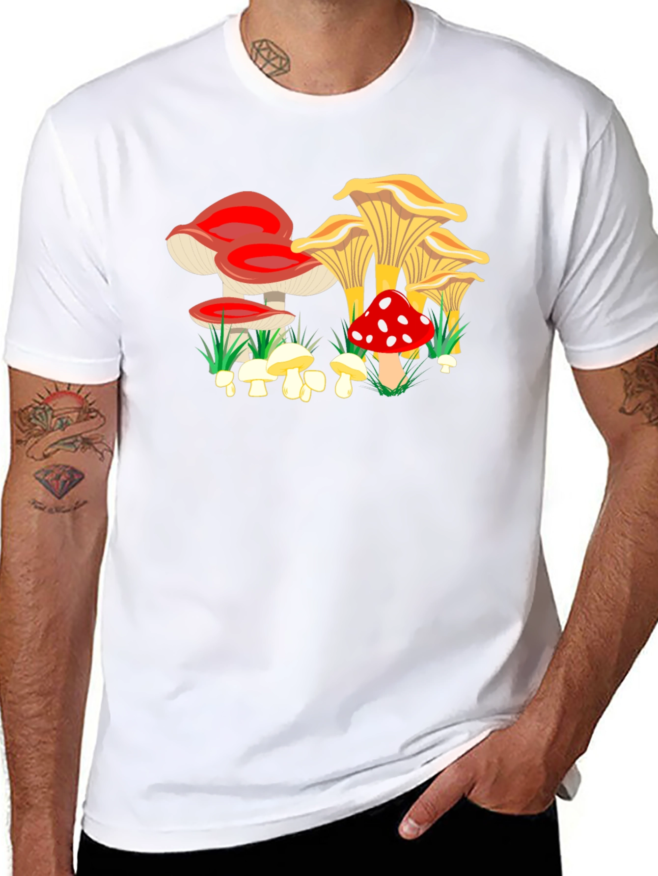 Mushroom Graphic Tee - Funky Fungi Design