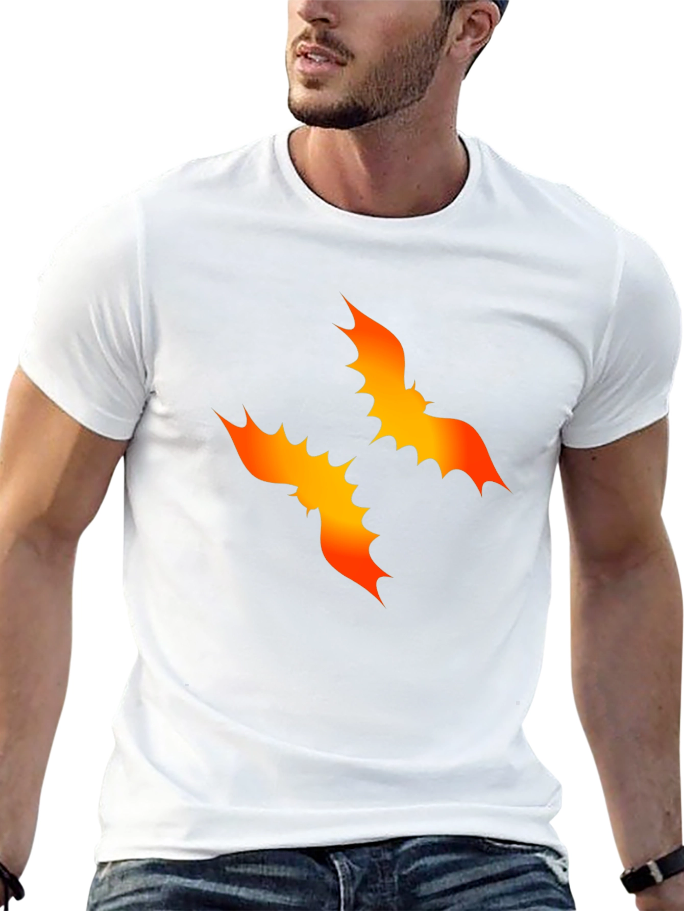 Bat Graphic Black Tee - Halloween Style