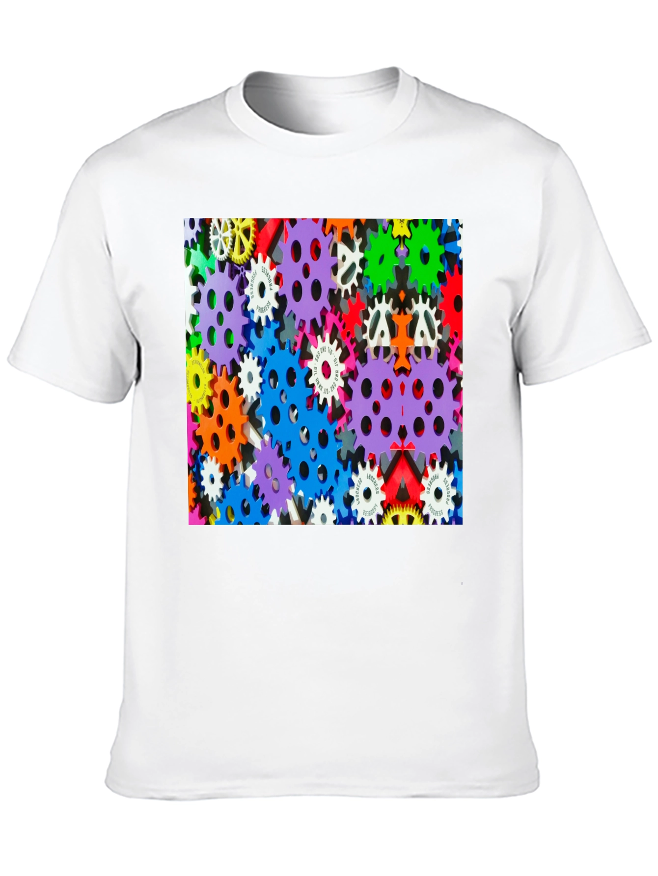 Colorful Gears Graphic T-Shirt