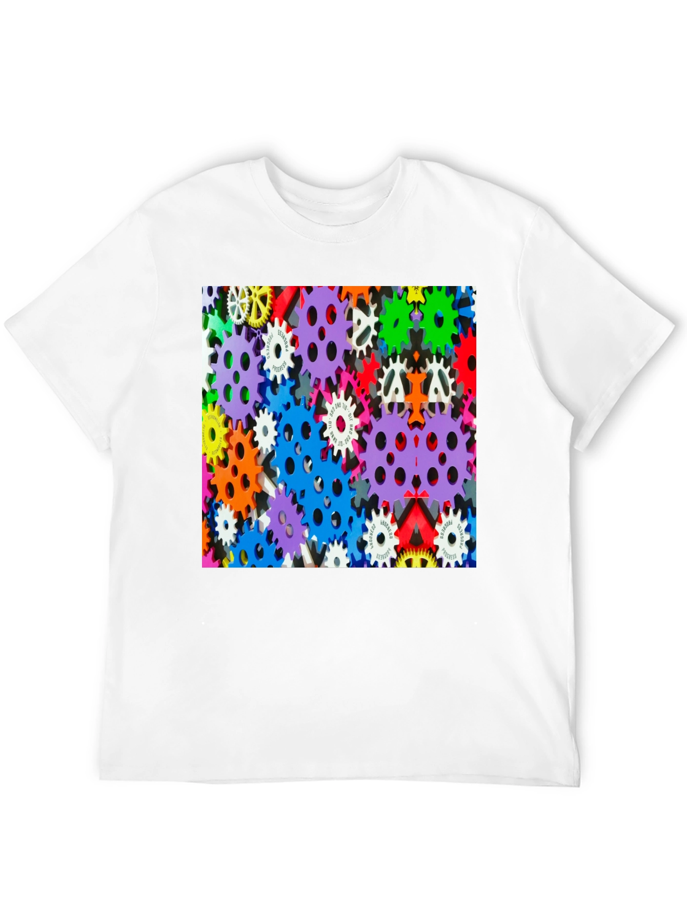 Colorful Gears Graphic T-Shirt