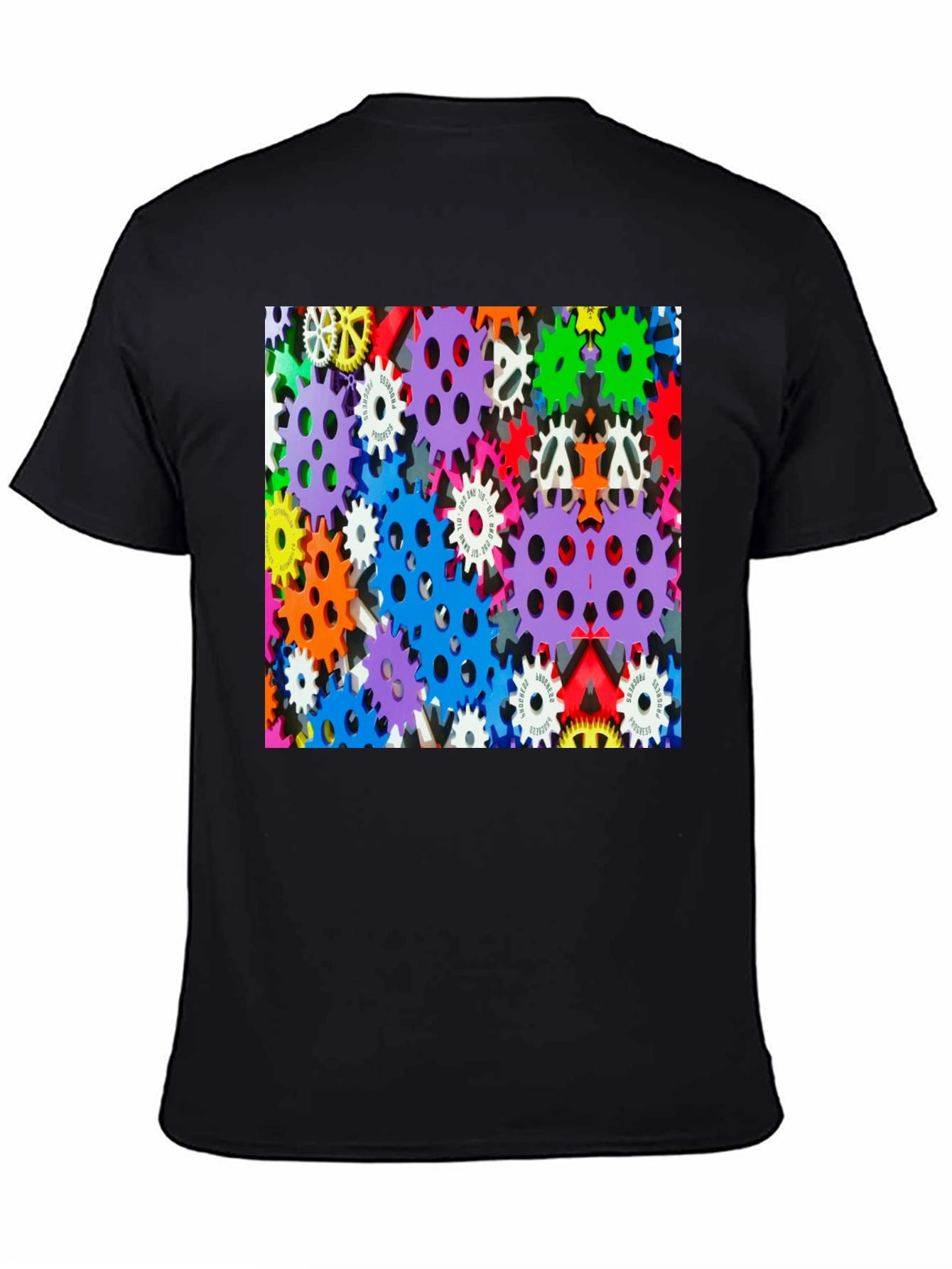 Colorful Gears Graphic T-Shirt