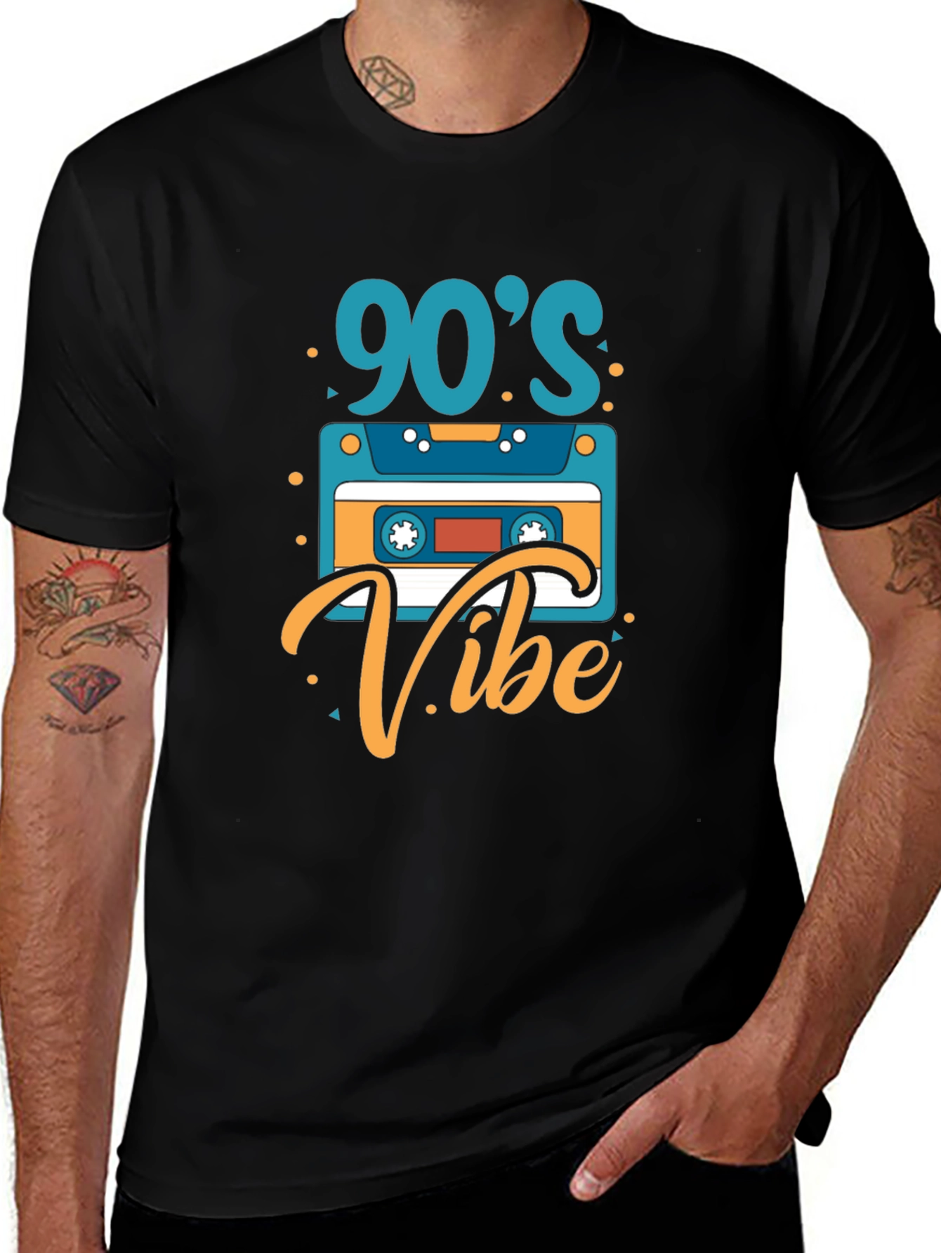 90s Vibe Graphic Tee - Retro Cassette T-Shirt